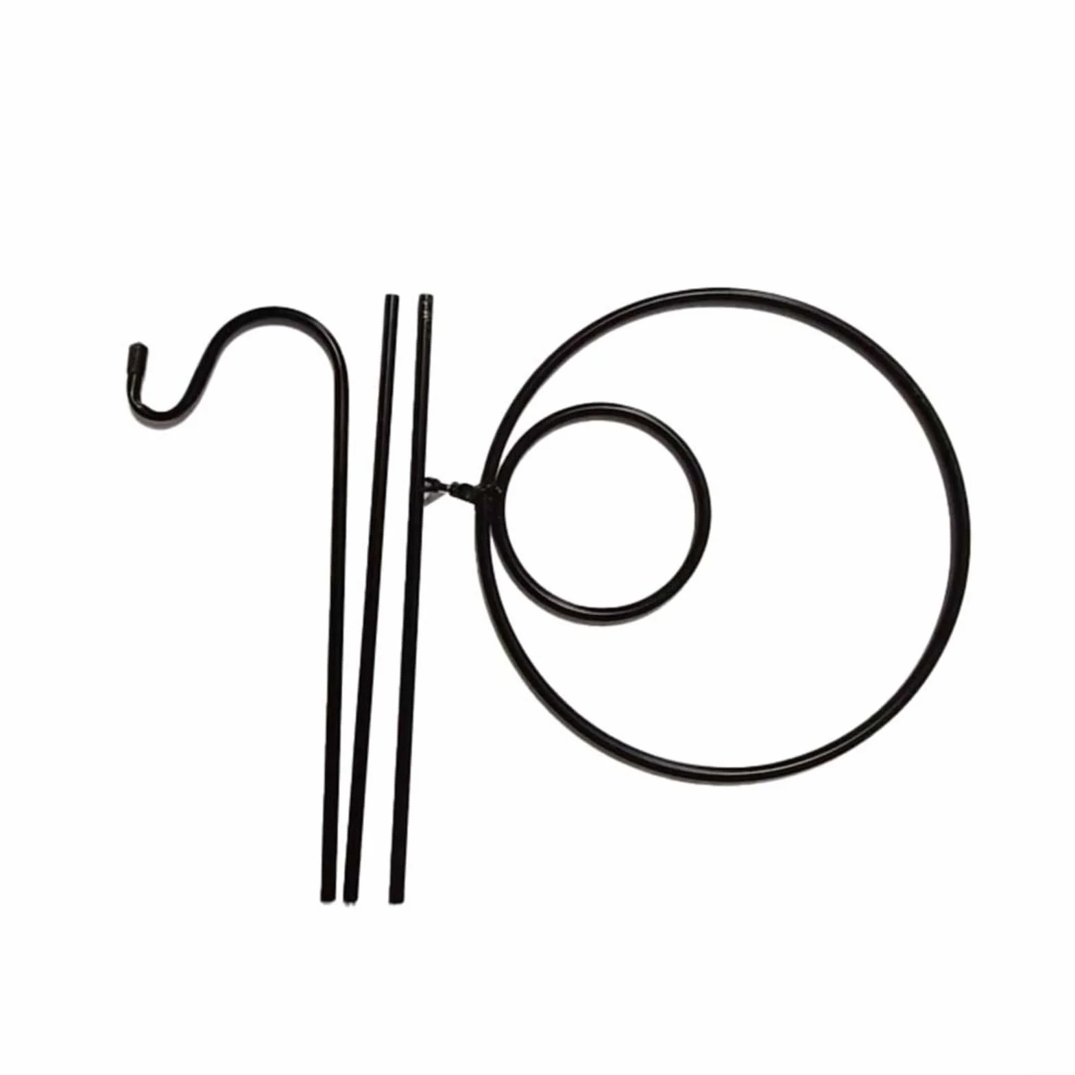 Espositore da giardino Iron Shepherd's Hook 1,2 m resistente alla ruggine nero