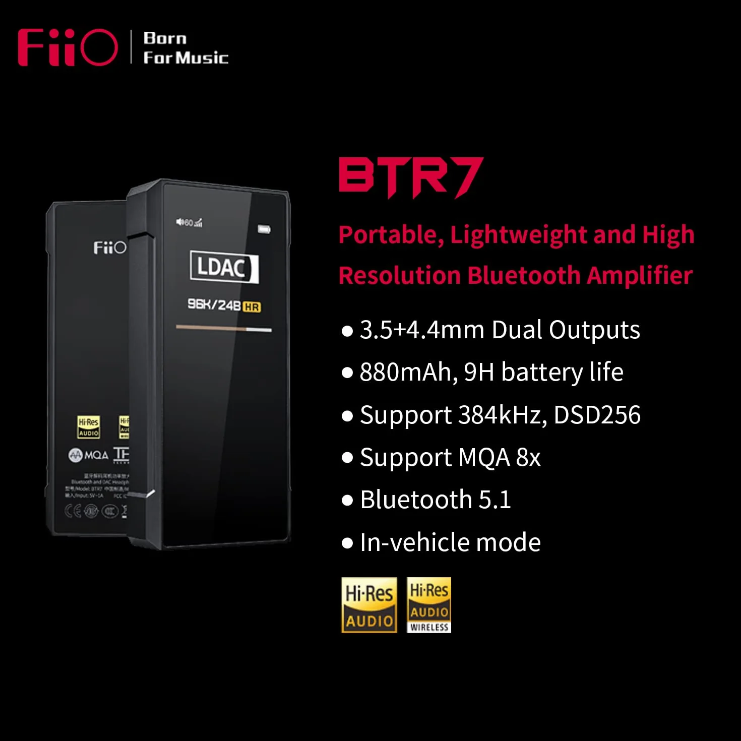 FiiO BTR7 DAC Bluetooth Amplificatore per Cuffie