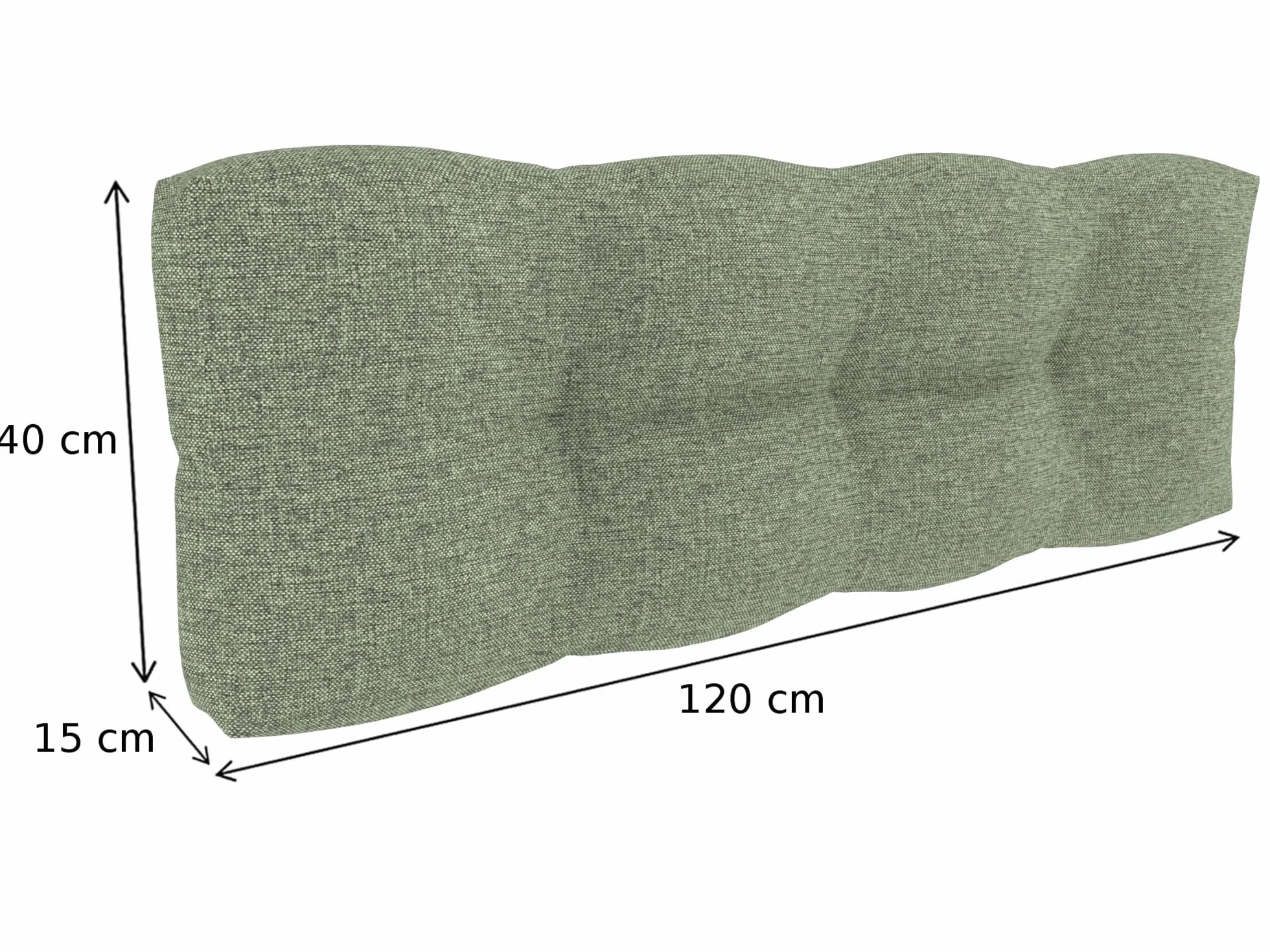 Set di Cuscini per Europallet 8 pezzi 120x80cm 120x40cm 60x40cm 40x40cm verde
