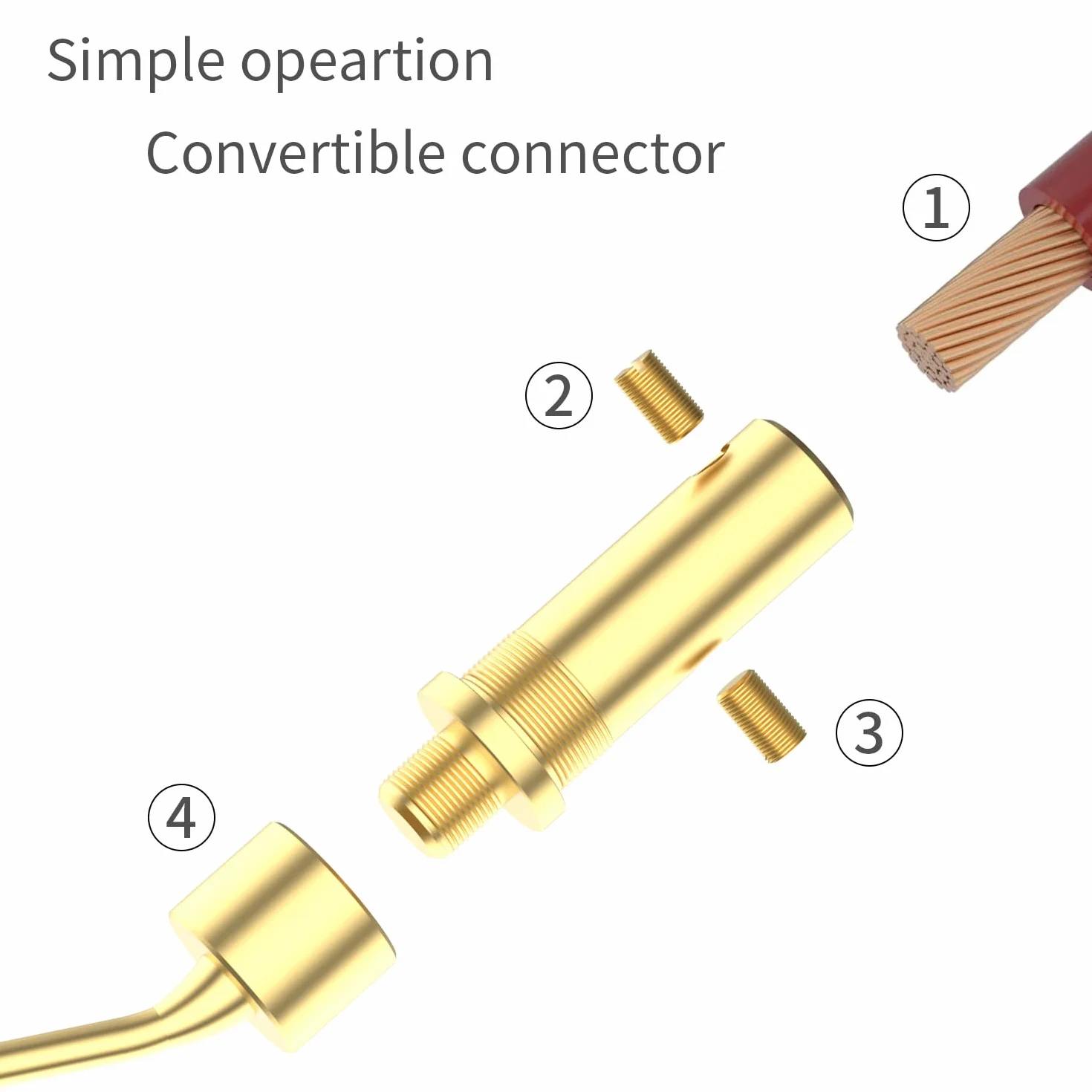 Tertullus 8 connettori a banana 2 mm per cavi 4 mm chiusura a doppia vite 8-20 AWG spinotto banana