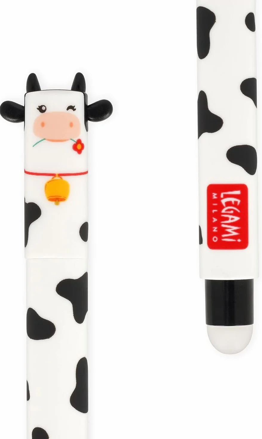 Legami Set di 4 Penne Gel Cancellabili Farm Sweet Farm, Inchiostro Termosensibile, Punta 0,7 mm, Nero Rosa Verde Rosso