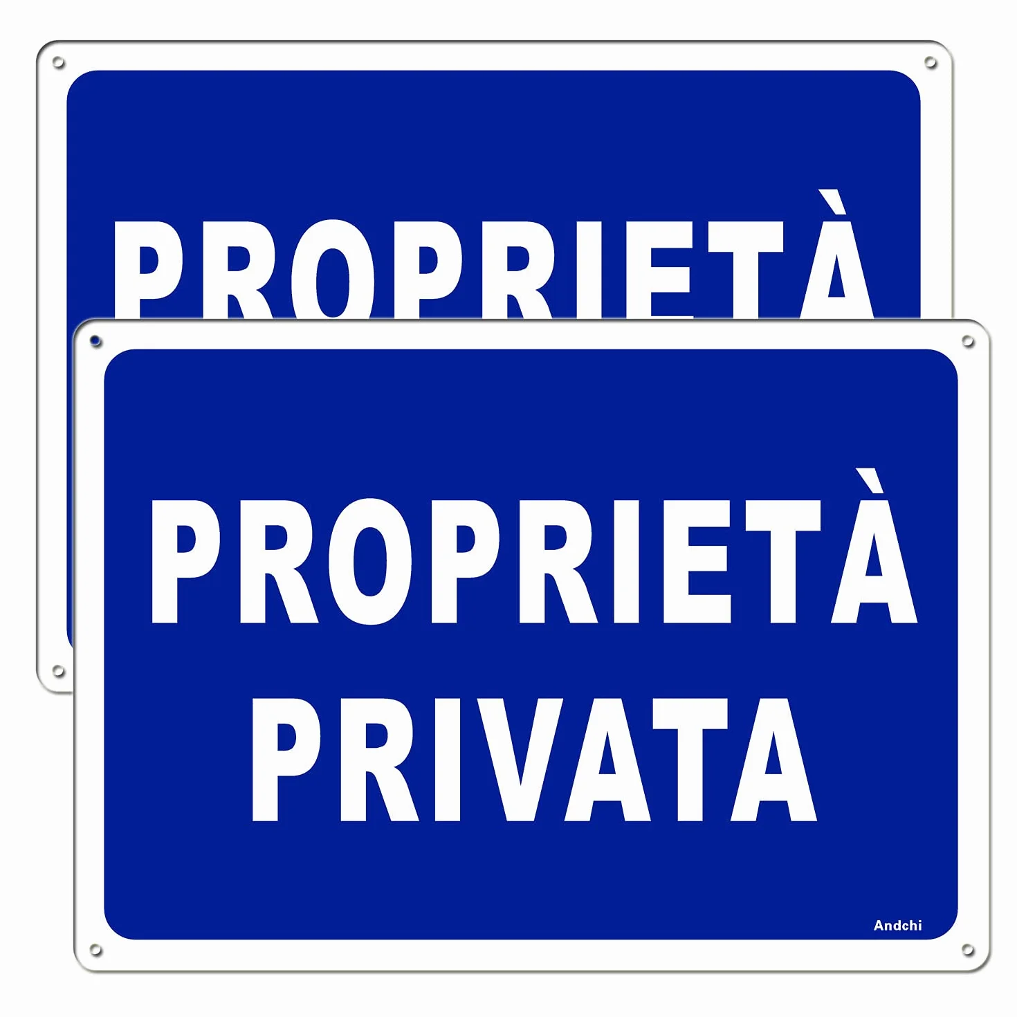 2 pezzi PROPRIETÀ PRIVATA 35 * 25cm Impermeabile e Antiruggine Cartello in Alluminio in Metallo per Giardino, Patio