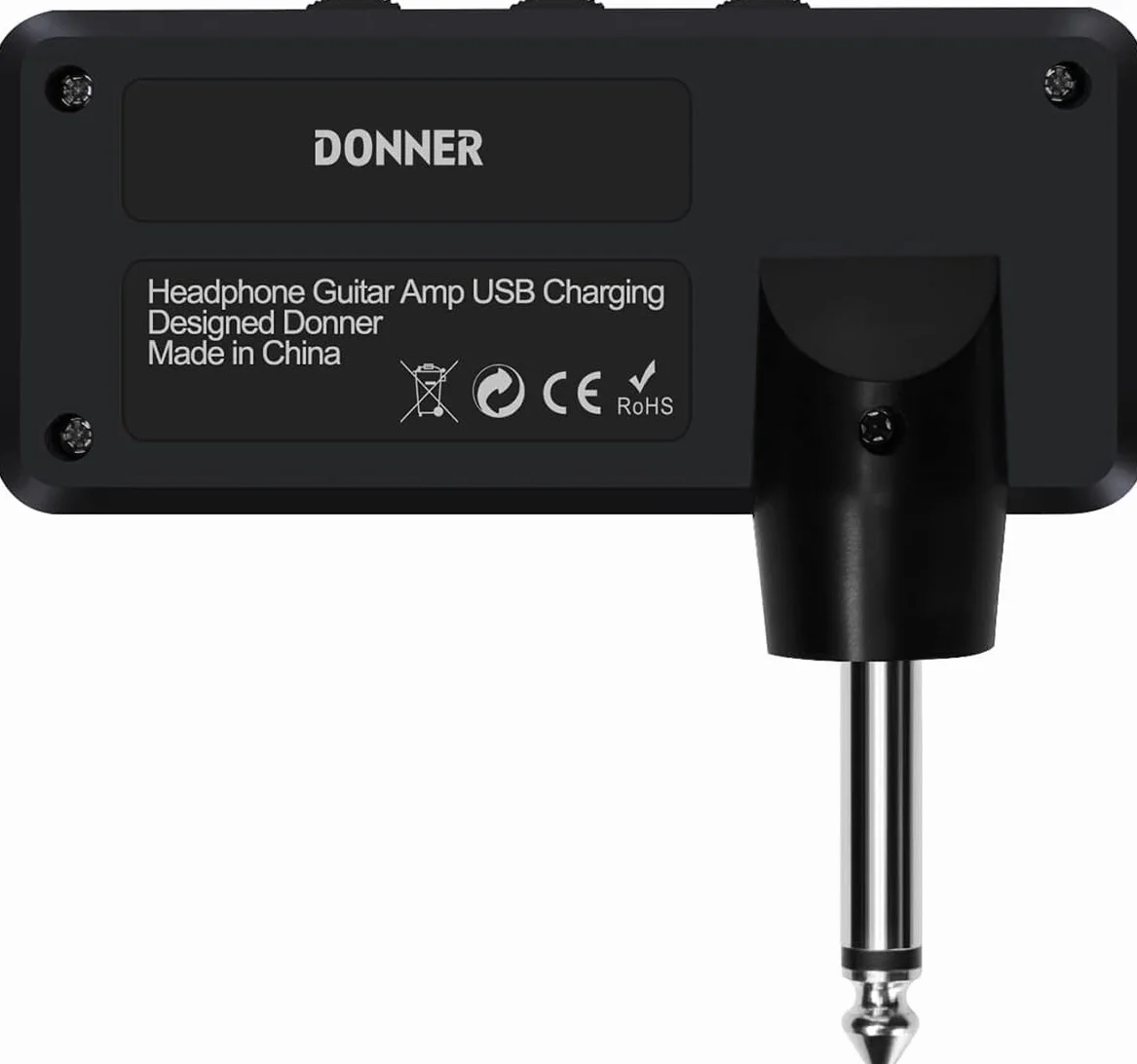 Donner Classic Rock Pocket Mini Guitar Headphone Amp, Ricaricabile USB, Portatile
