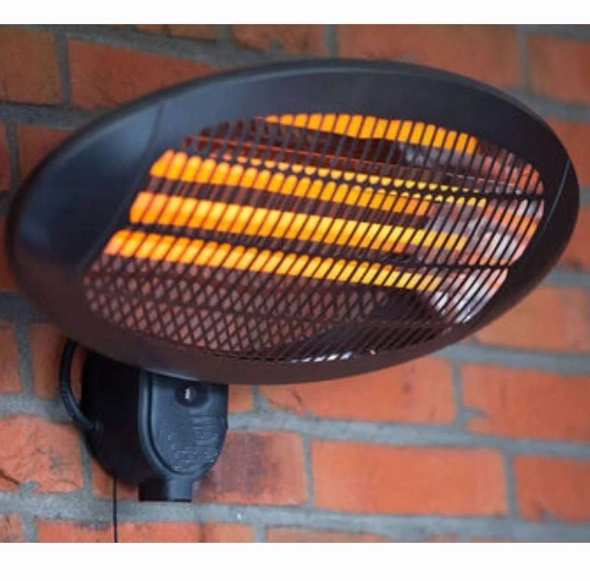 HOME It Stufa da Esterno a Infrarossi da Parete 2000W IP34 Riscaldatore al Quarzo