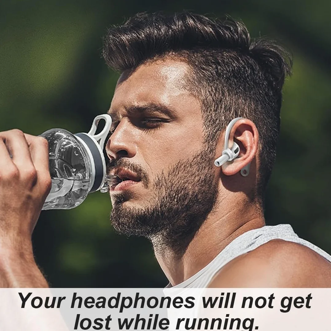Ganci per Orecchie Anti-Smarrimento Gancio Anticaduta per Auricolari Bluetooth Compatibili AirPods 3 4 Sicuro Regolabile