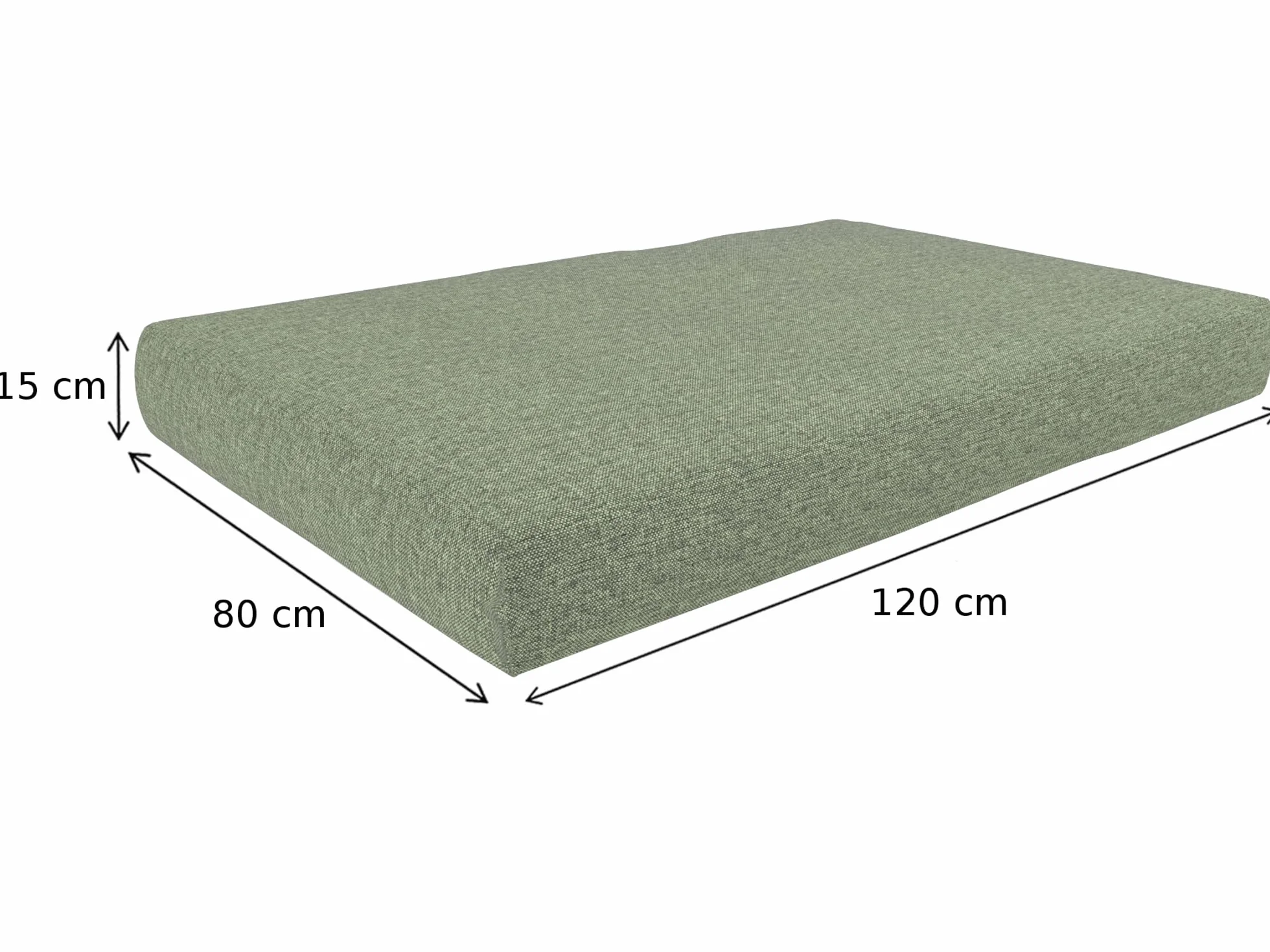 Set di Cuscini per Europallet 8 pezzi 120x80cm 120x40cm 60x40cm 40x40cm verde