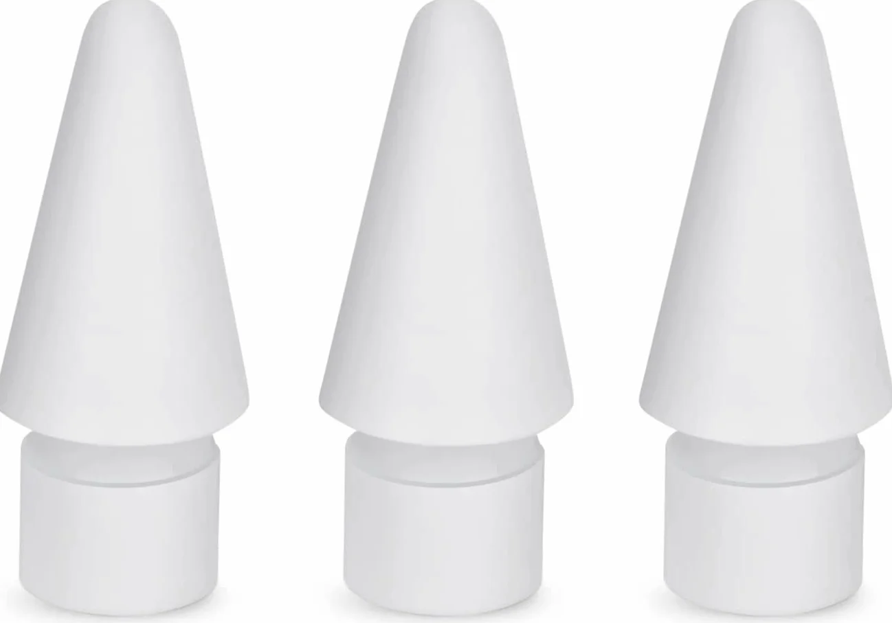 flintronic Punta per Apple Pencil, 3 Pezzi, Alta Sensibilità, Ricambio, Compatibile con 1a e 2a Generazione, Bianco