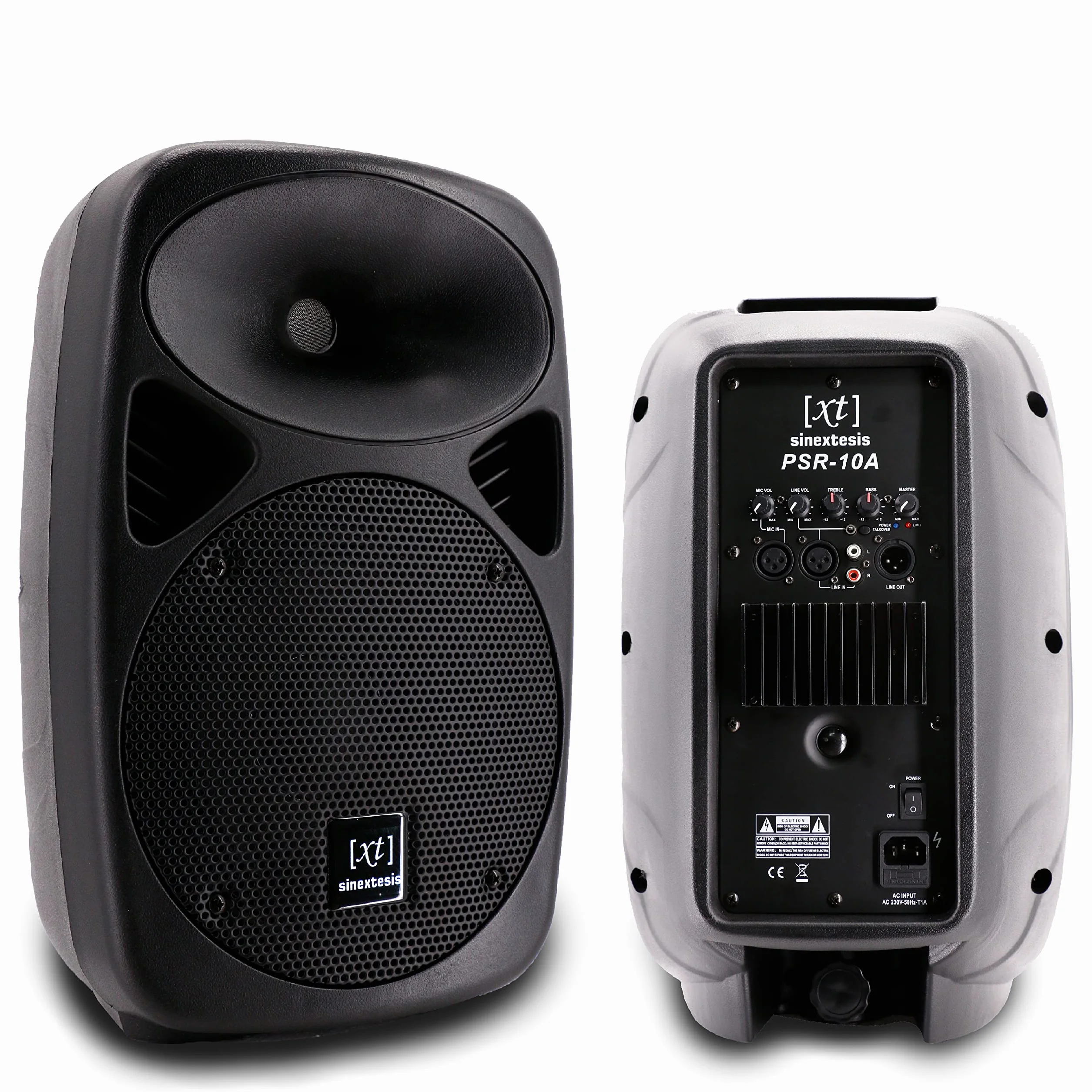 Impianto Audio Acustico 500W Altoparlanti Casse Attive Amplificate Woofer 10" Aste Stativi Cavi XLR 5m