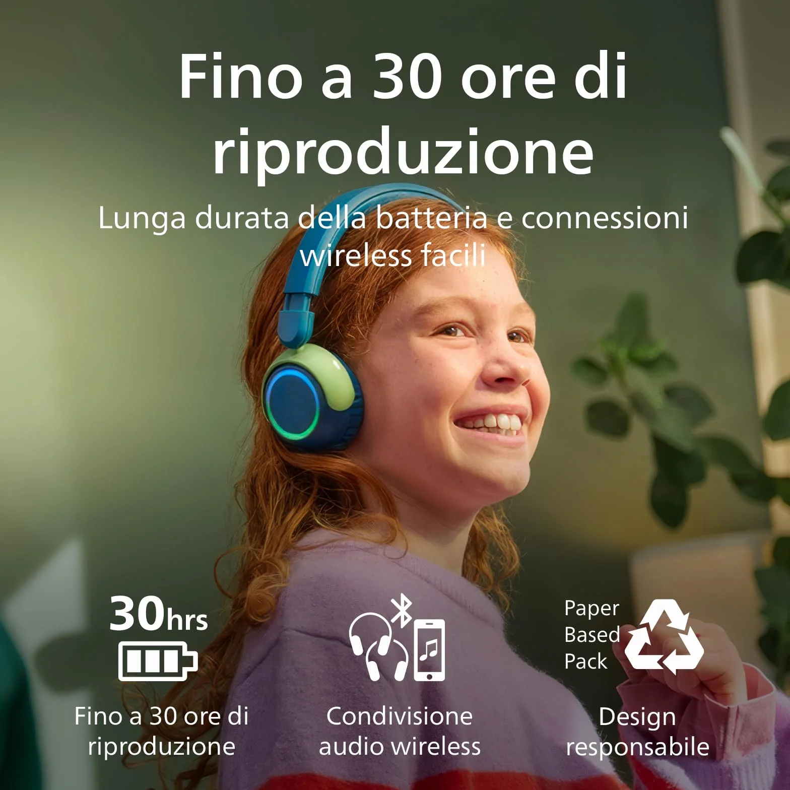 Philips TAK4200CT Serie 4200 Słuchawki dziecięce on-ear bezprzewodowe 45h