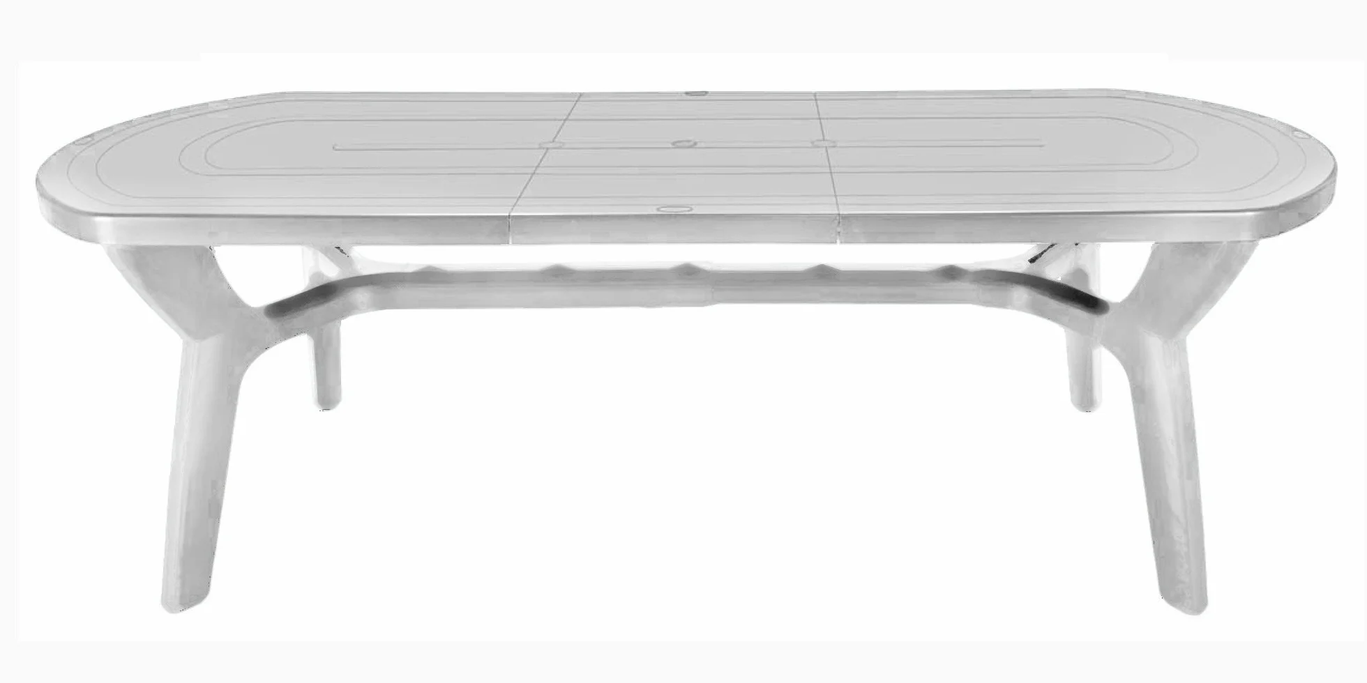 Green Boheme Pagoda, Tavolo ovale con prolunga, bianco, 230/180 x 90 cm