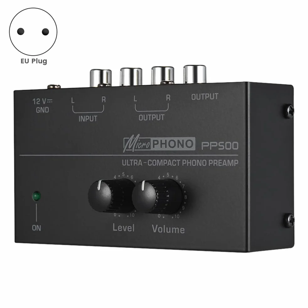 moonsun PP500 Pre Amp Preamplificatore Phono con Level Volume Control Spina EU