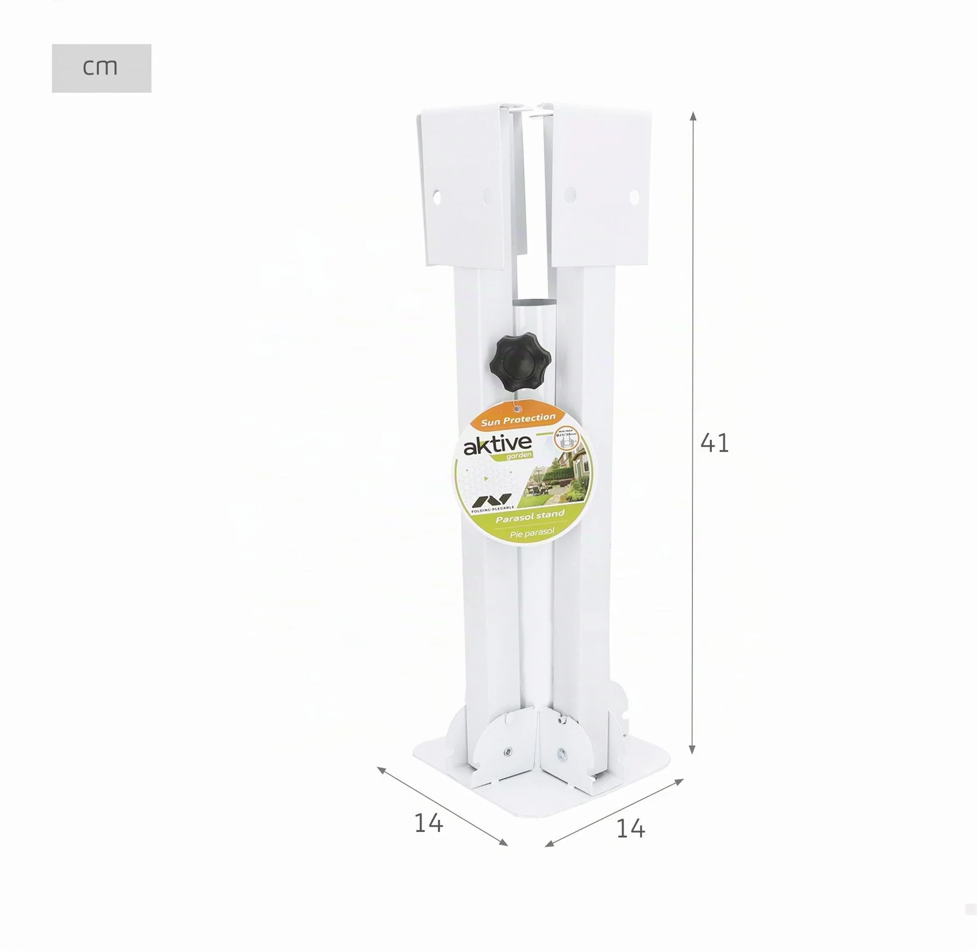 AKTIVE 53762 - Piede Pieghevole per ombrellone 25/32 mm