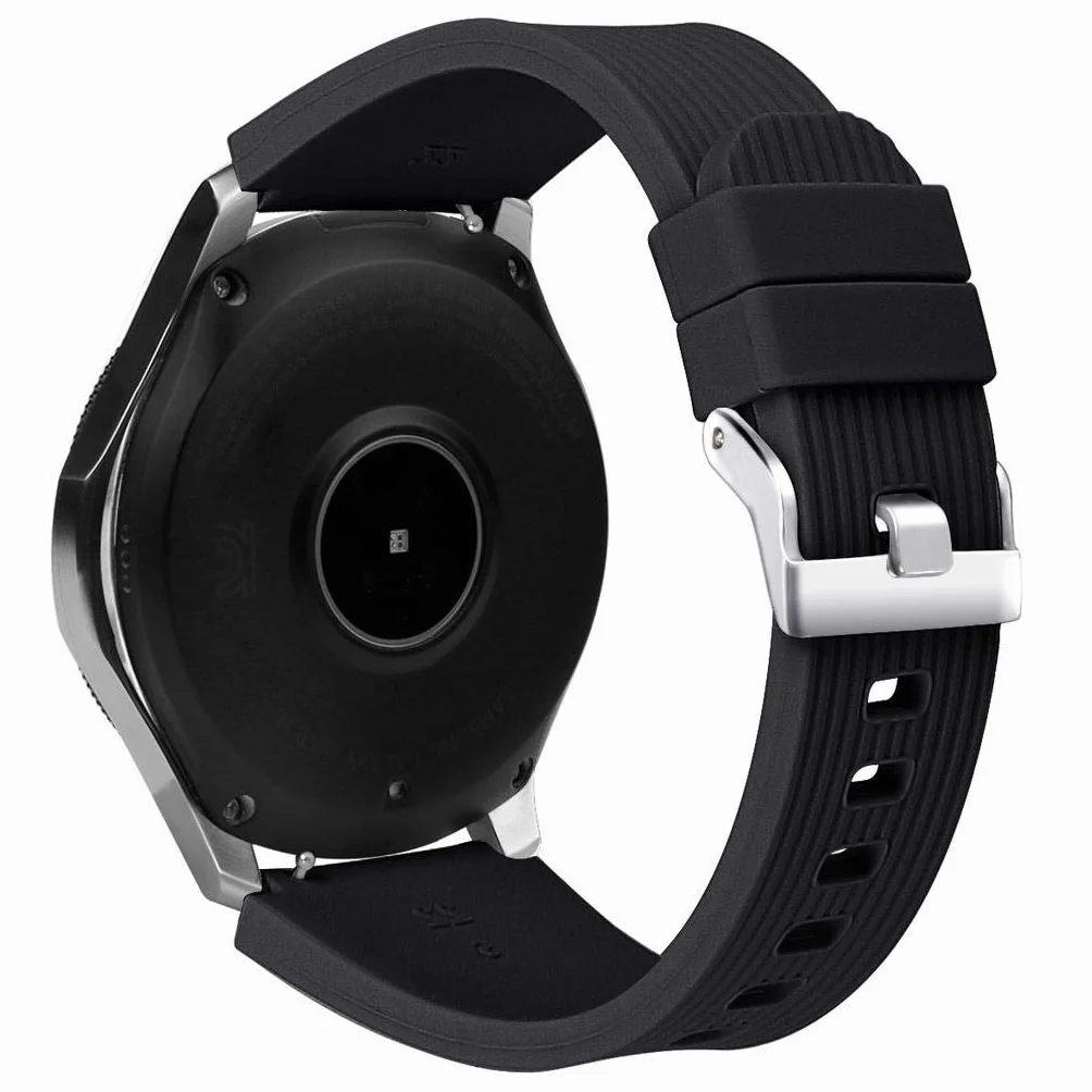 Samsung Galaxy Watch 46 mm Cinturino in Silicone Morbido 22 mm Compatibile con Galaxy Watch 3 45 mm, Gear S3 Frontier/Classic, Huawei GT 2 46 mm