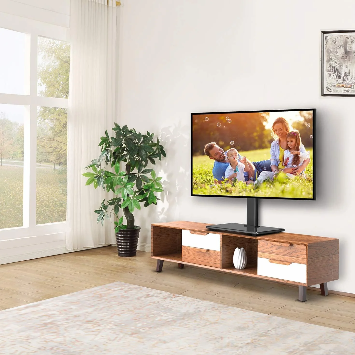 AM alphamount Supporto universale per TV girevole 24-60 pollici VESA 400x400 mm 45kg