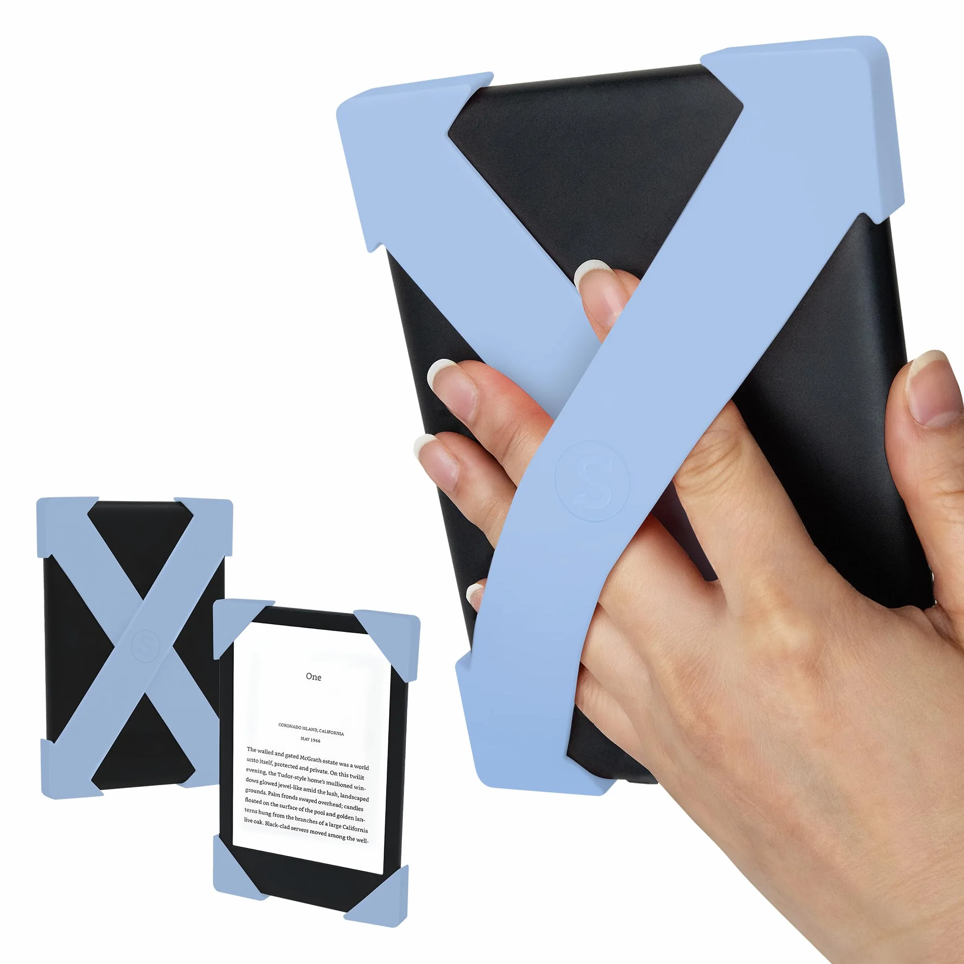 Strapsicle Cinturino per Kindle Paperwhite Gen 11/12 (6,8"/7") & Kobo - Confezione 2 - Grande - Blu Bondi