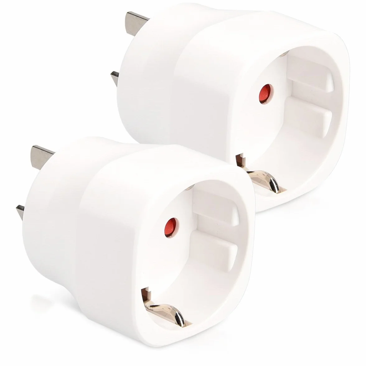 kwmobile Adattatore universale Australia Tipo I - 2x Adattatori da viaggio presa Tipo-I - bianco
