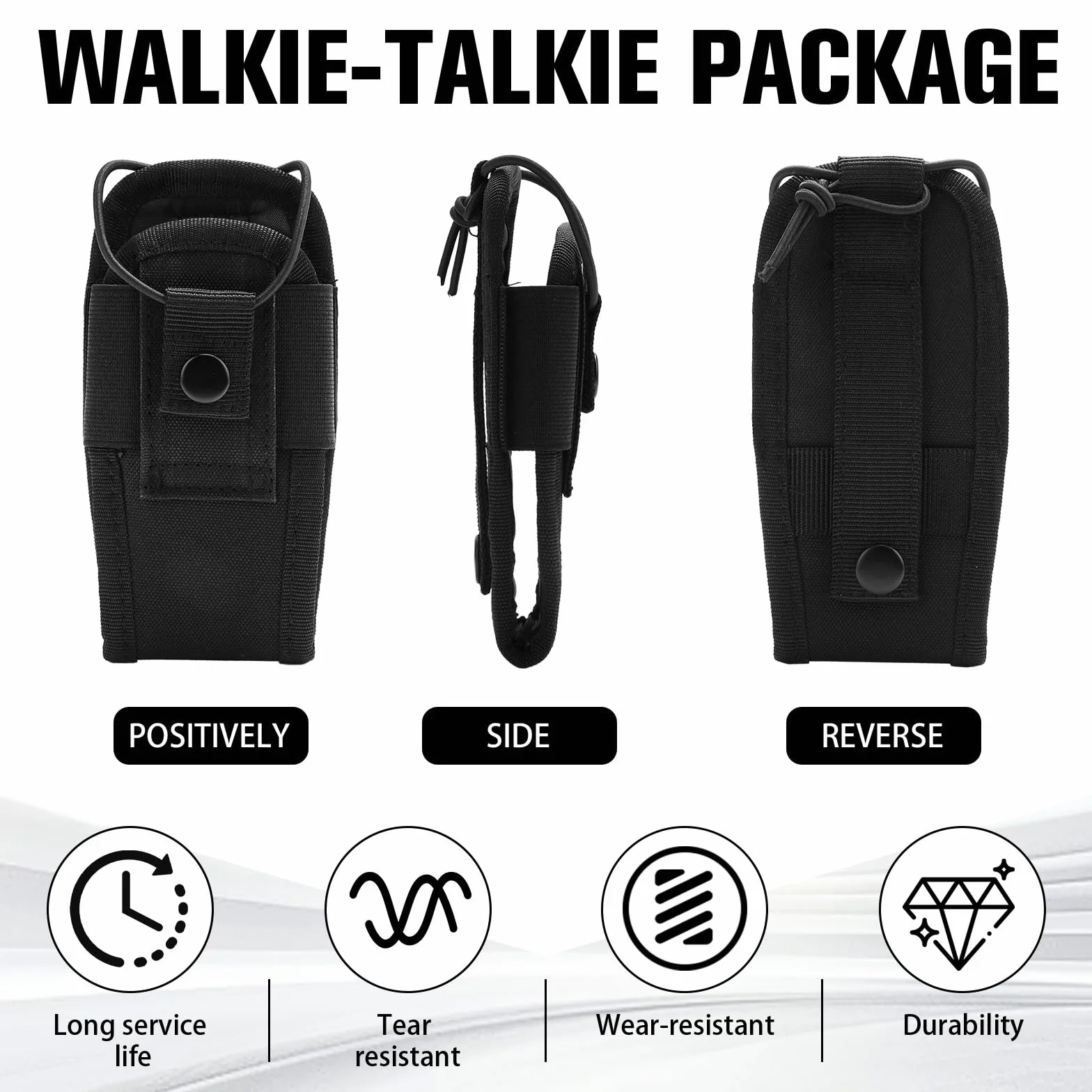 Porta Radio Cinturone Custodia Walkie Talkie Tattica Fondina Multifunzionale