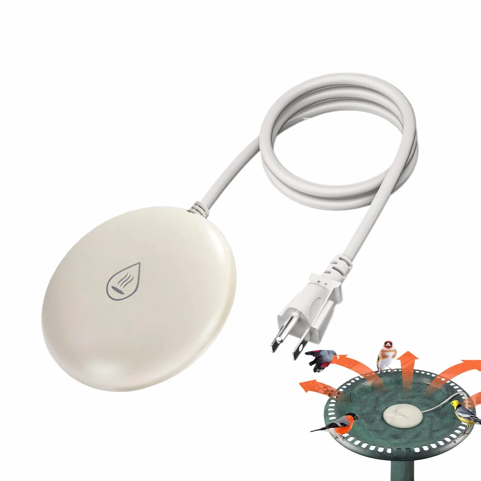 Sbrinatore per uccelli – Sbrinatore termostatico automatico, pozioni per pollame, acqua calda antigelo per uccelli, fontane invernali, prato, terrazza, giardino, cortile di pollame
