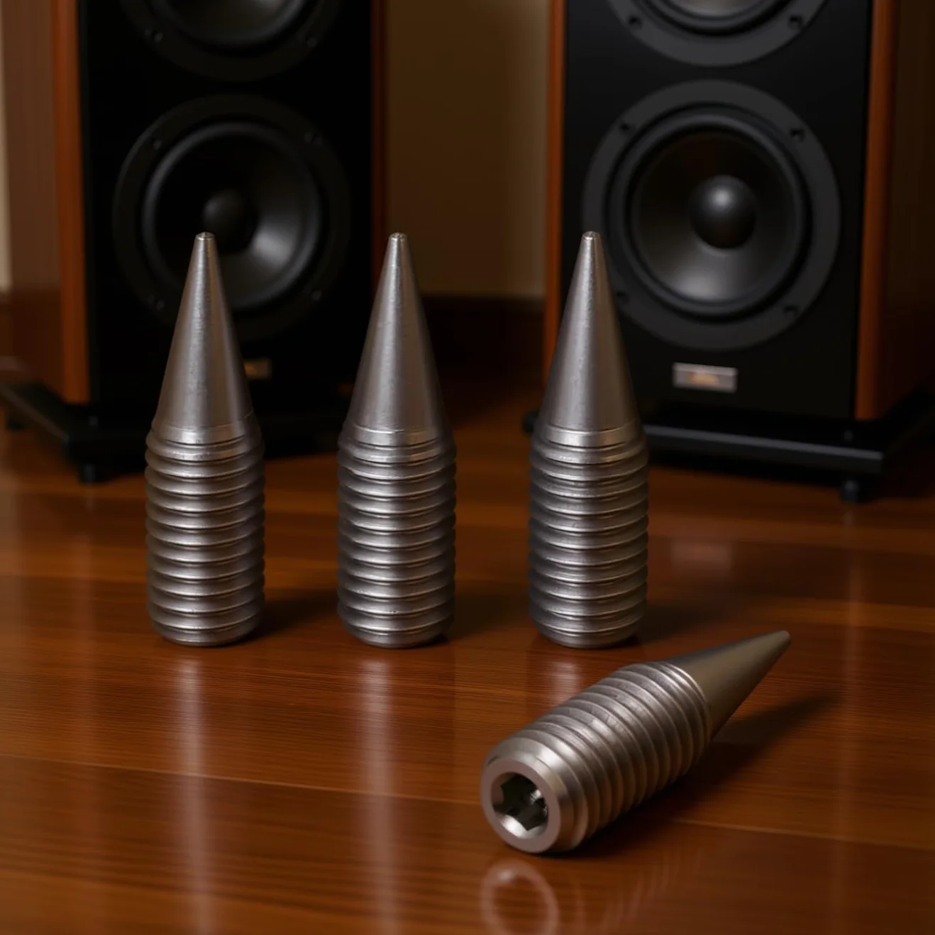 PrecisionGeek M10 L-35 Acciaio Inossidabile Spike Cono absorber altoparlanti vite Presa esagonale 4pz