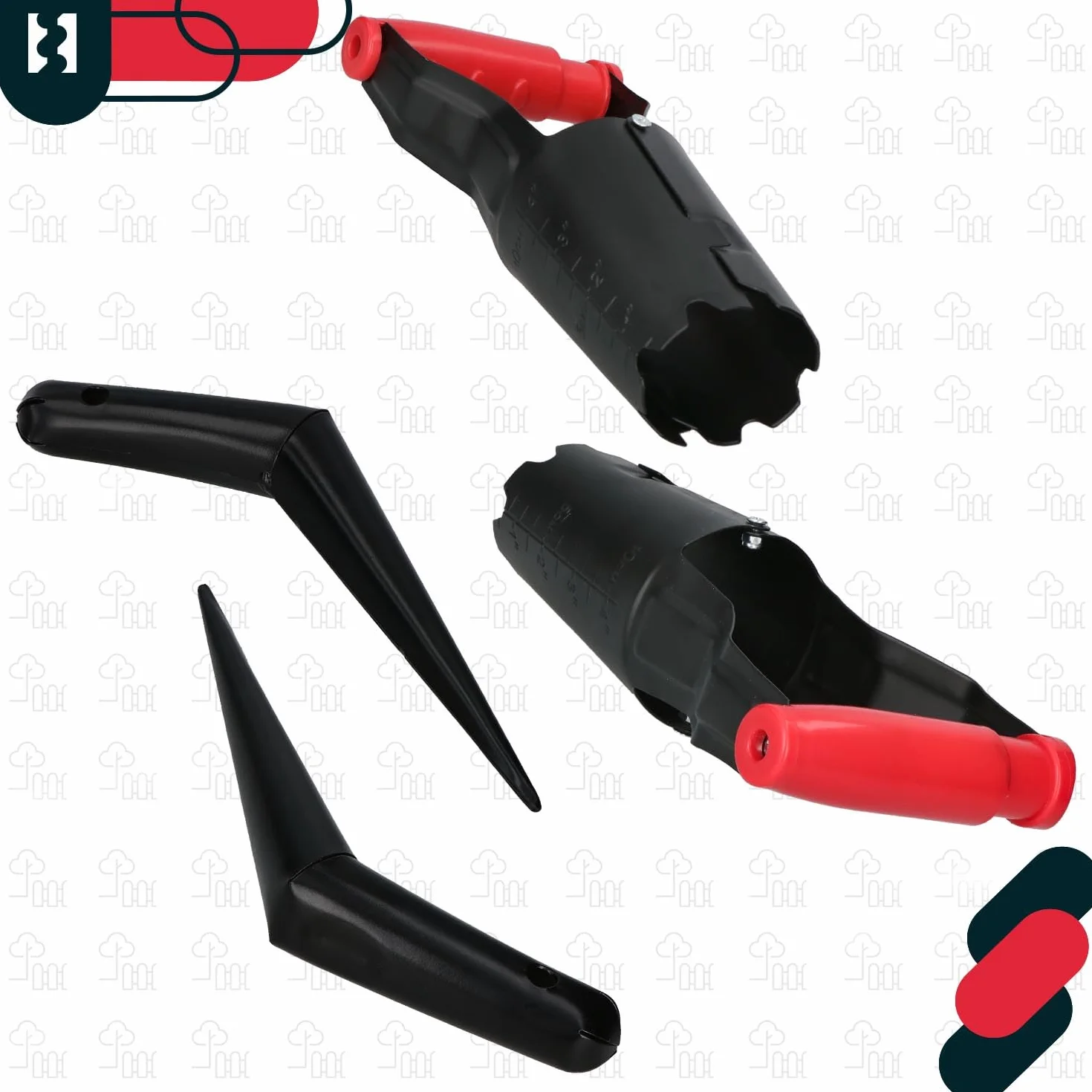 KOTARBAU® Piantabulbi - 23 cm - Piantabulbi - Puntale - Acciaio verniciato a polvere - Ausilio per la piantagione - Per piantare bulbi - Nero - Accessori da giardino - Trapano per buche