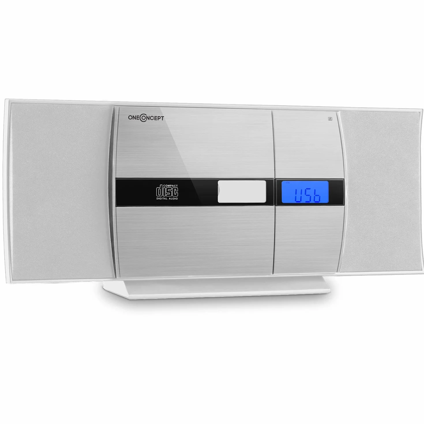oneConcept Radio Portatile con Lettore CD HiFi, FM Stereo, AUX, 2 Altoparlanti, Display LCD, Telecomando, Sveglia, MP3, SD
