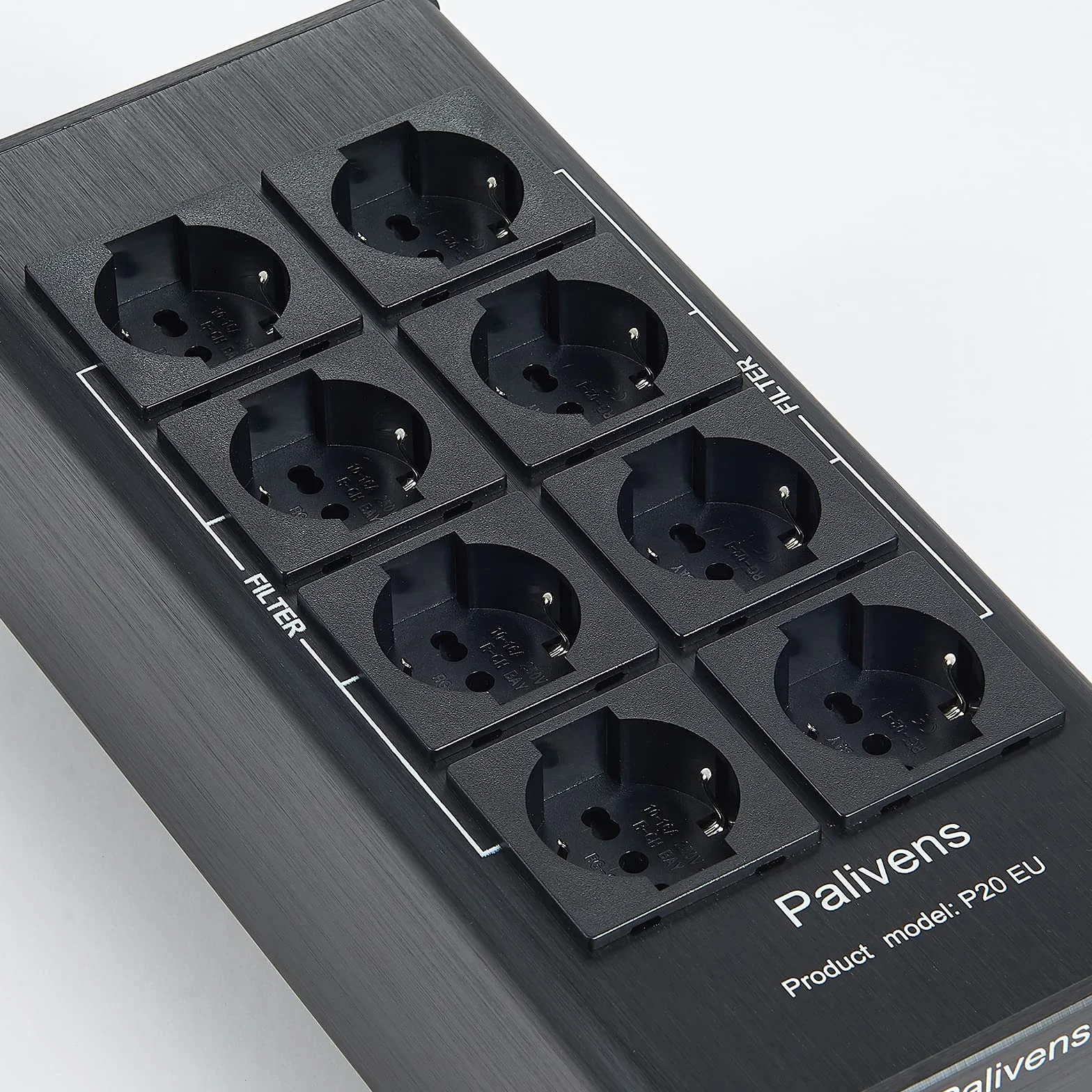 Pailvens HiFi multipla con filtro di rete 8x presa antidisturbo protezione sovratensione carico 15 A nero
