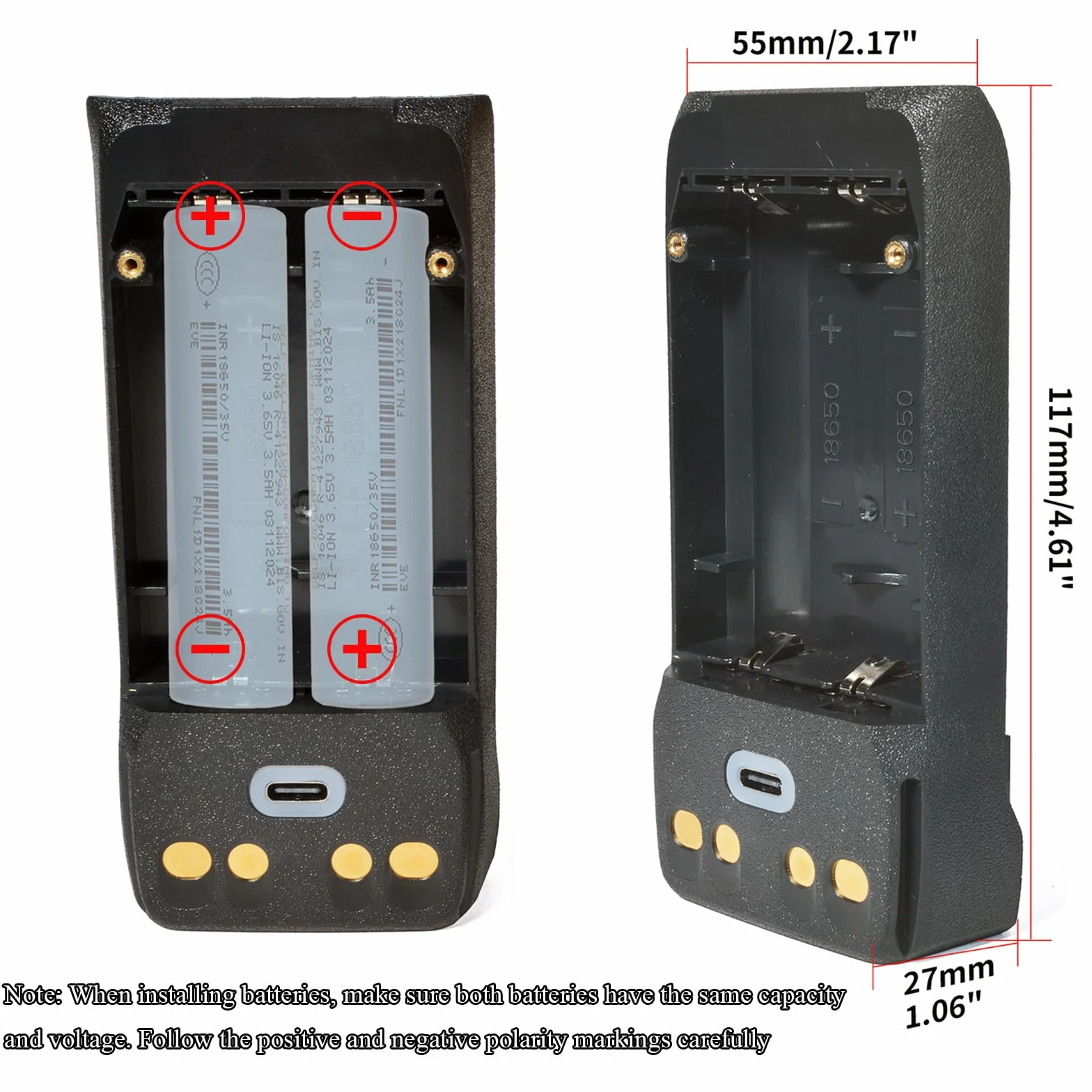 Batteria Ricaricabile PMNN4808A per Motorola R7 R7A, 18650 Piatte Nero
