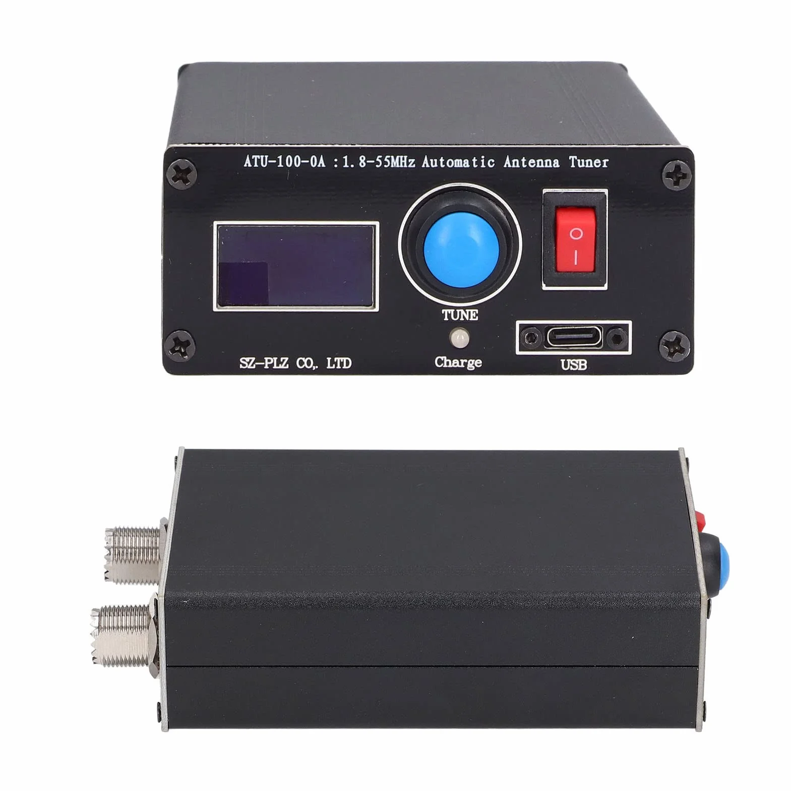 Yunseity ATU-100 Sintonizzatore d'antenna automatico 1,8-55 MHz 100 W OLED 0,96" USB