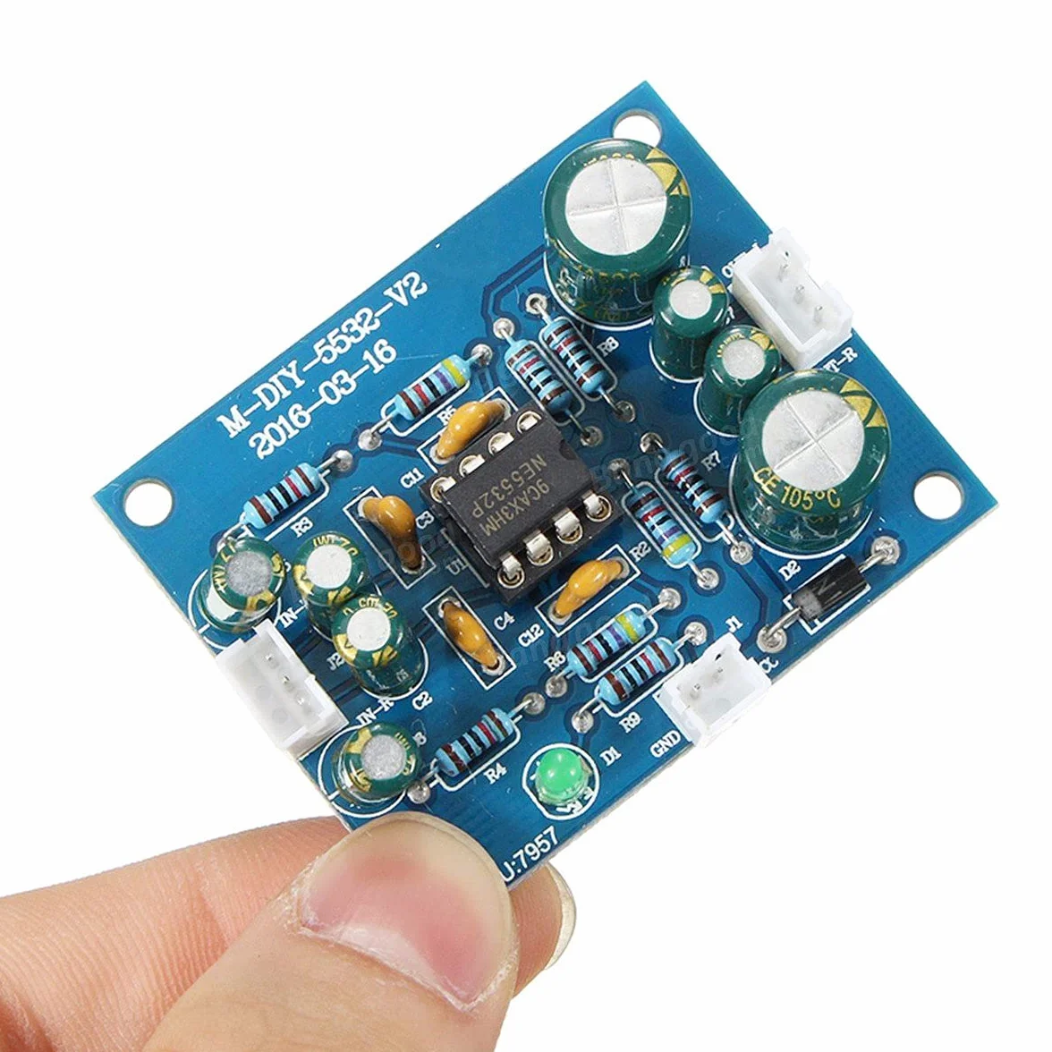 NE5532 Scheda preamplificatore Op DC12V-35V con cavo 28 awg per Bluetooth