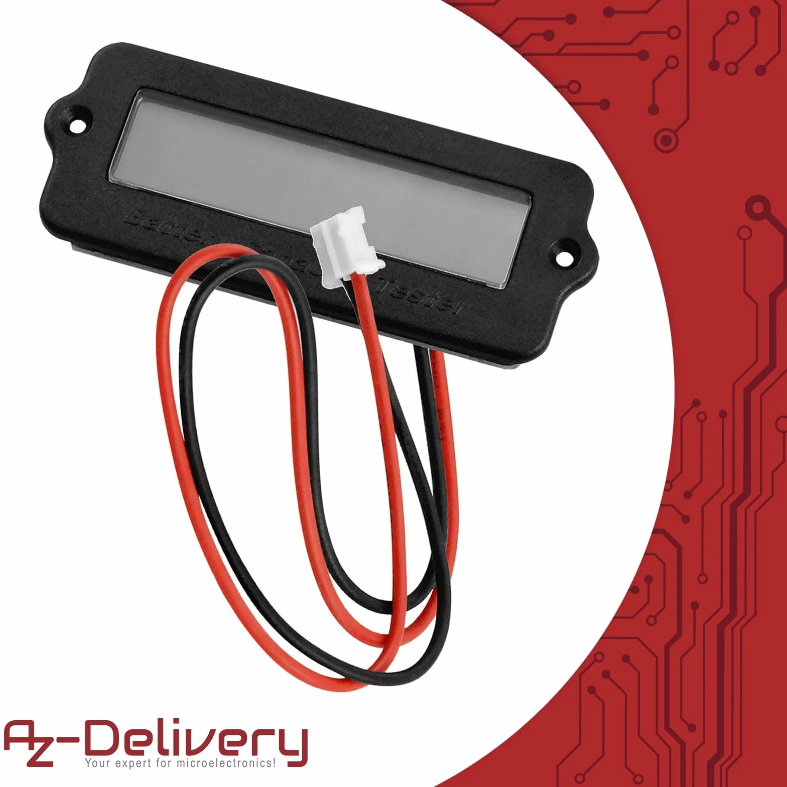 AZDelivery 3 x 12V LY6W indicatore capacità batteria con schermo LED verde retroilluminato
