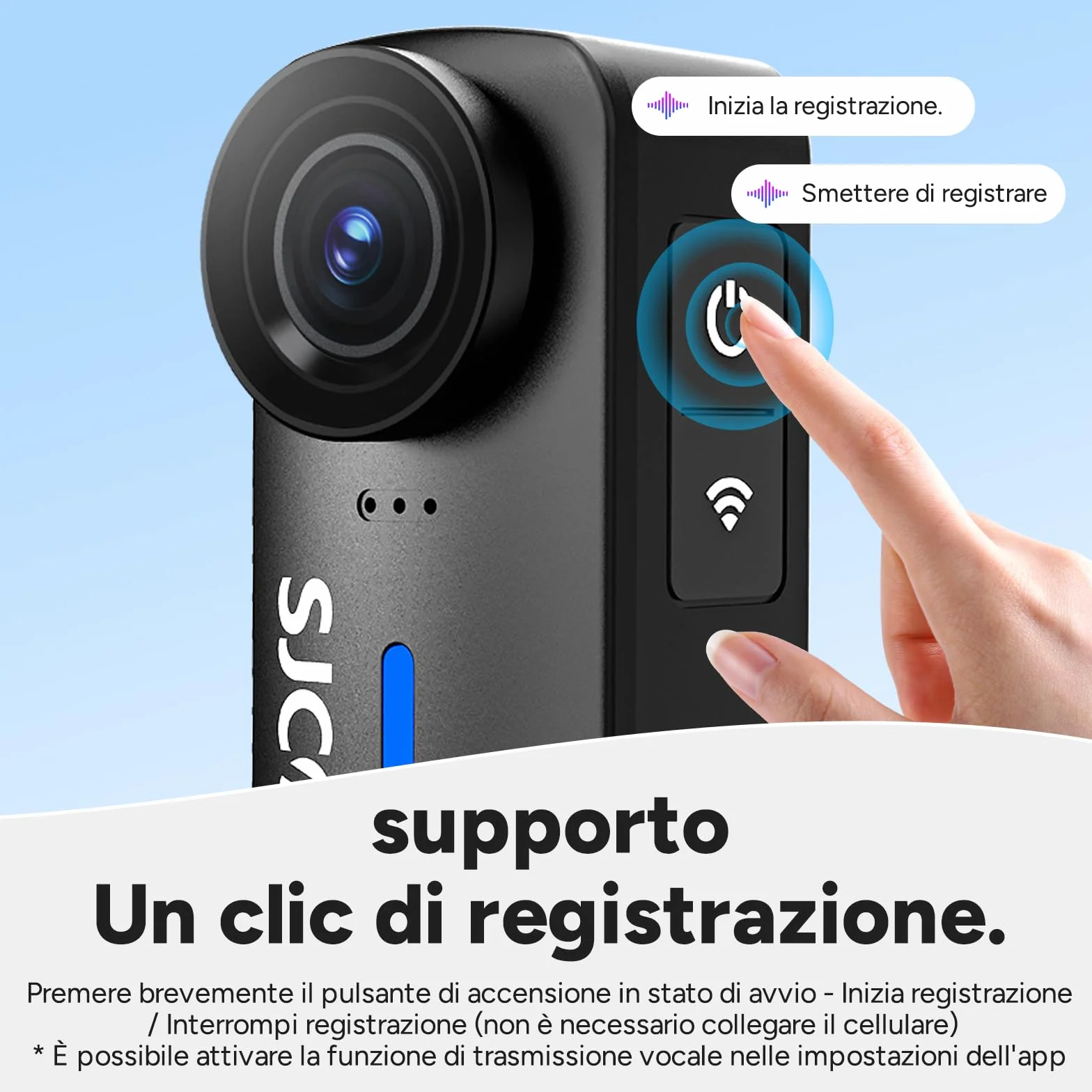 SJCAM C110Plus Magnetic Combo 4K Pocket Action Cam FOV 170° Nero