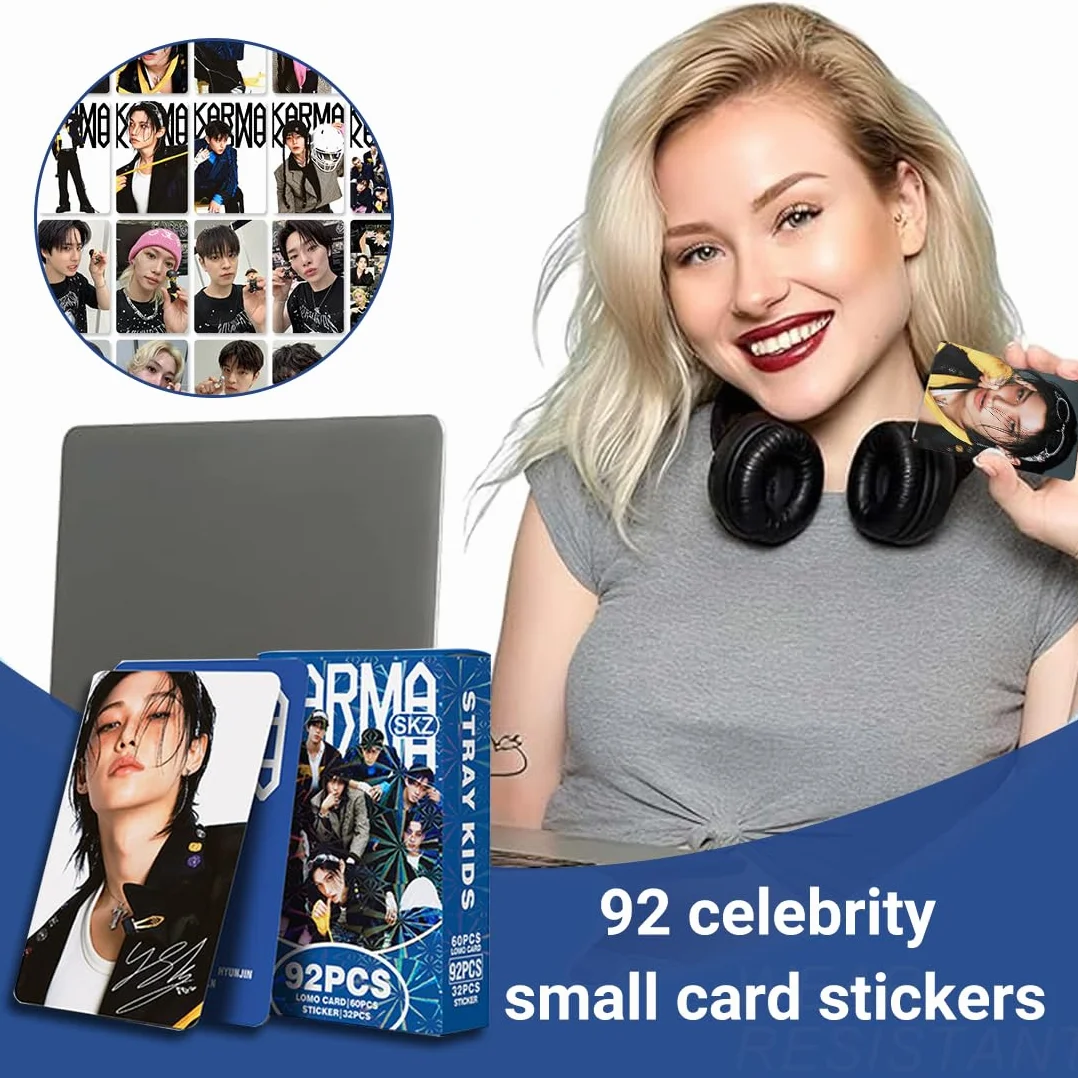 Stray Kids Photocards 60 pezzi Karma Lomo Carte 32 Adesivi SKZ Album Fan KARMA-B