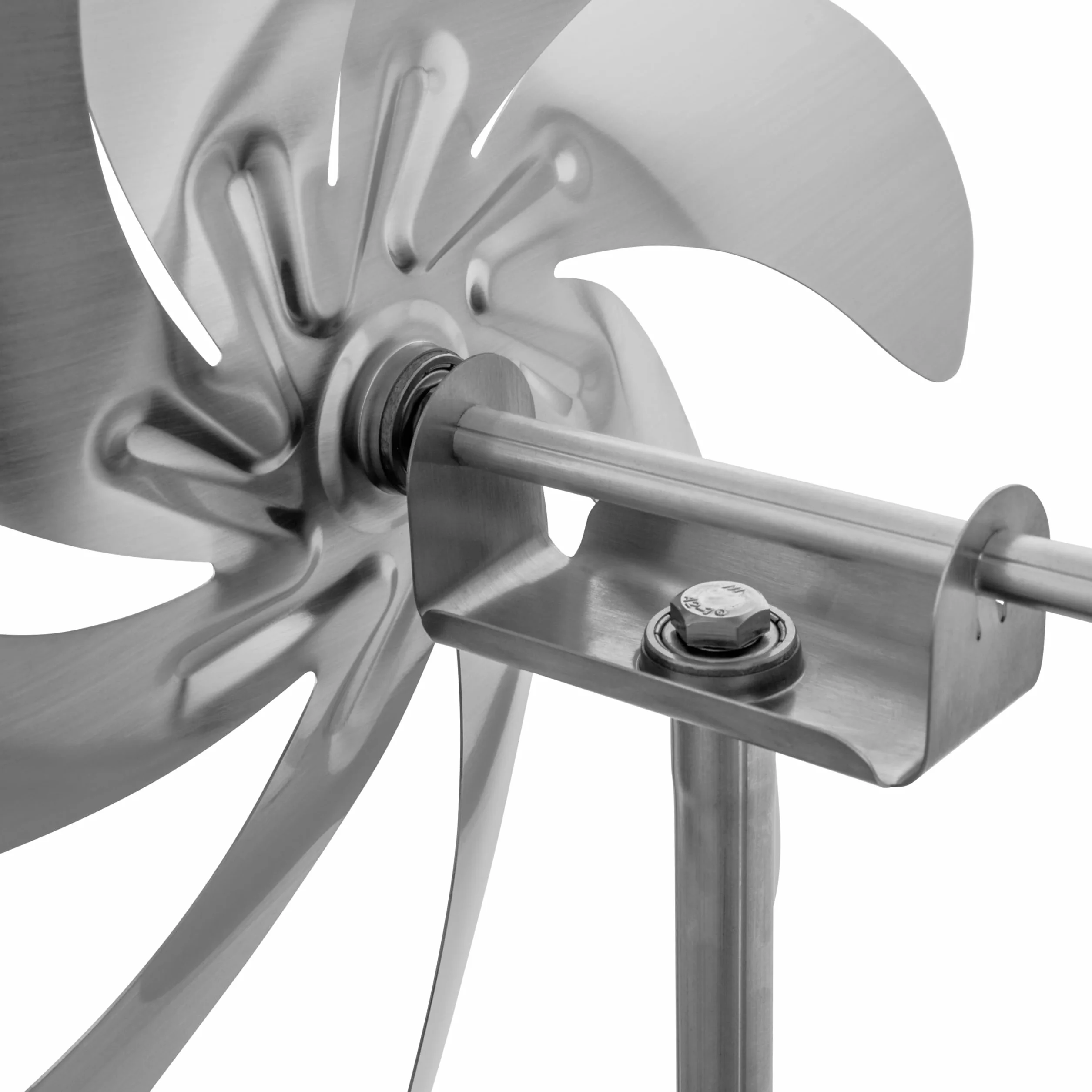 Skarat Speedy28 Plus - Mulino a vento in acciaio inox (diametro del rotore di 28 cm), cuscinetti a sfera, con banderuola (girevole a 360°), prodotto in Germania