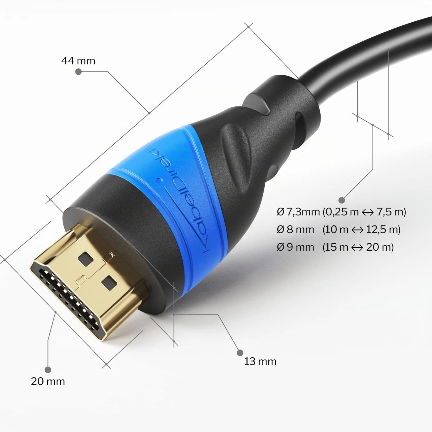 KabelDirekt Cavo di prolunga HDMI 1 m 4K@60Hz Highspeed con Ethernet ARC