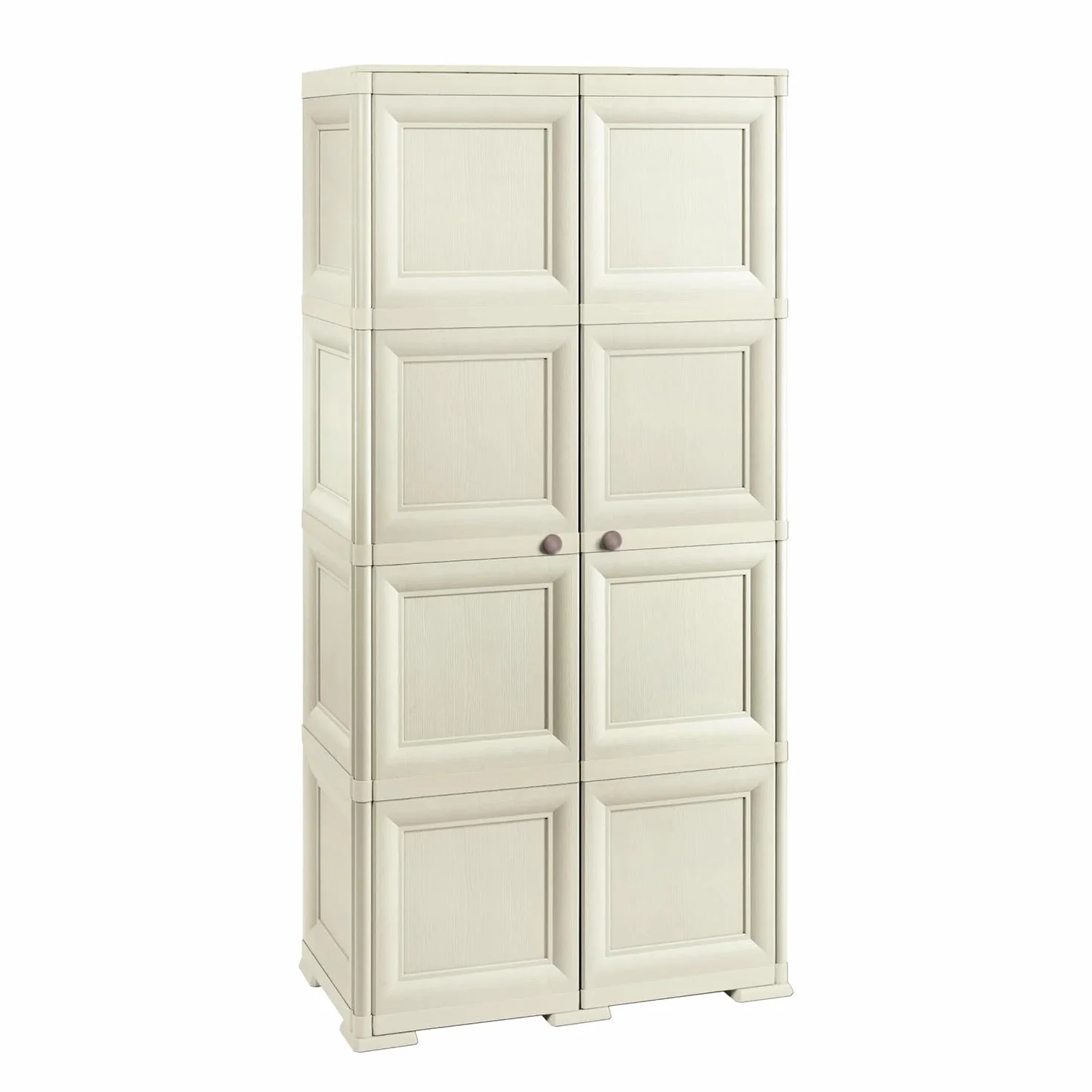 PALUPLUS Portascope Armadio Multiuso effetto legno 79x43x164 cm 4 Scomparti Piedini Antiscivolo Made in Italy
