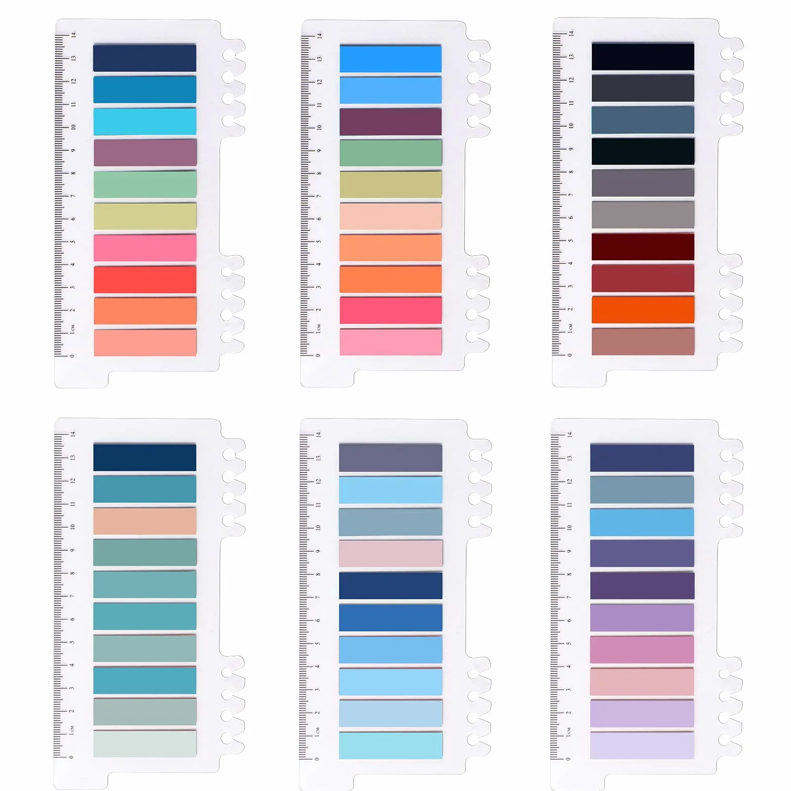 Brencco Segnapagina Plastificati Colorati 1200 Pezzi, Segnalibri Adesivi per Lettura Studio