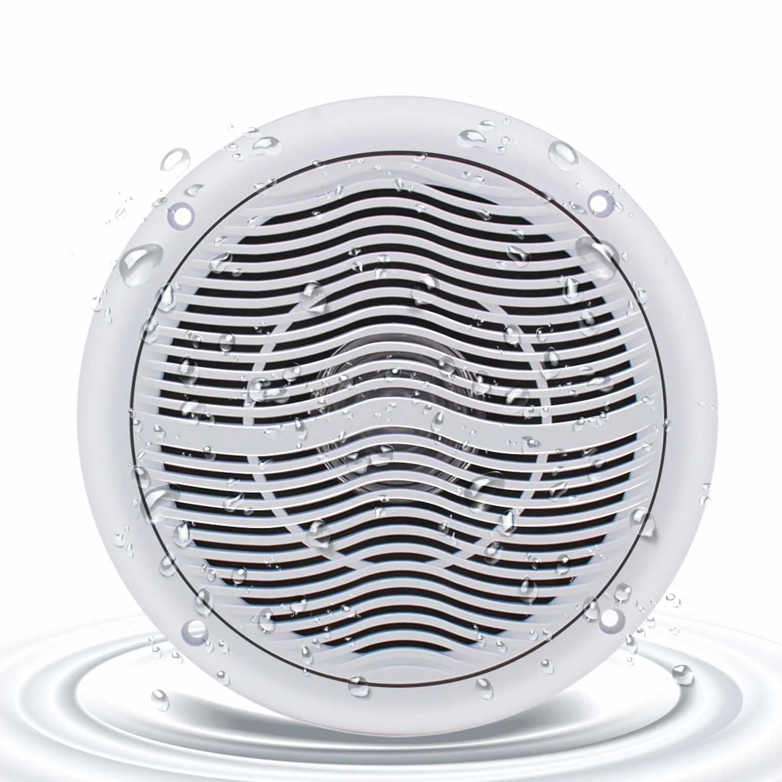Herdio Altoparlanti marini da 6,5 pollici 120 W impermeabile coppia bianco