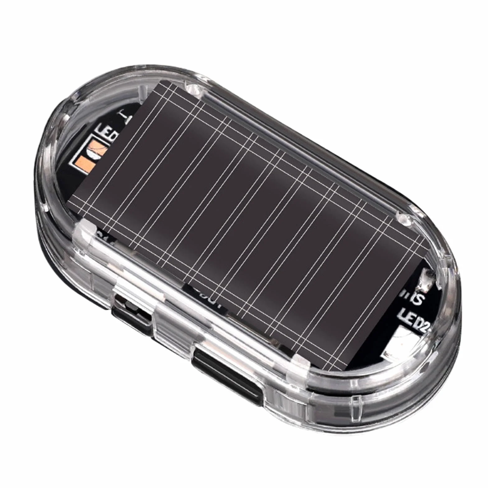 Luce lampeggiante di allarme auto ricaricabile solare LED antifurto per autovetture