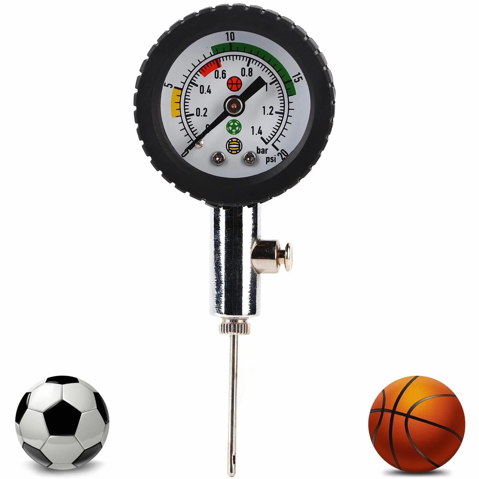 Misuratore di pressione per pallone, misuratore di pressione per barometro, tavolo di misurazione della pressione interna per pallacanestro pallavolo