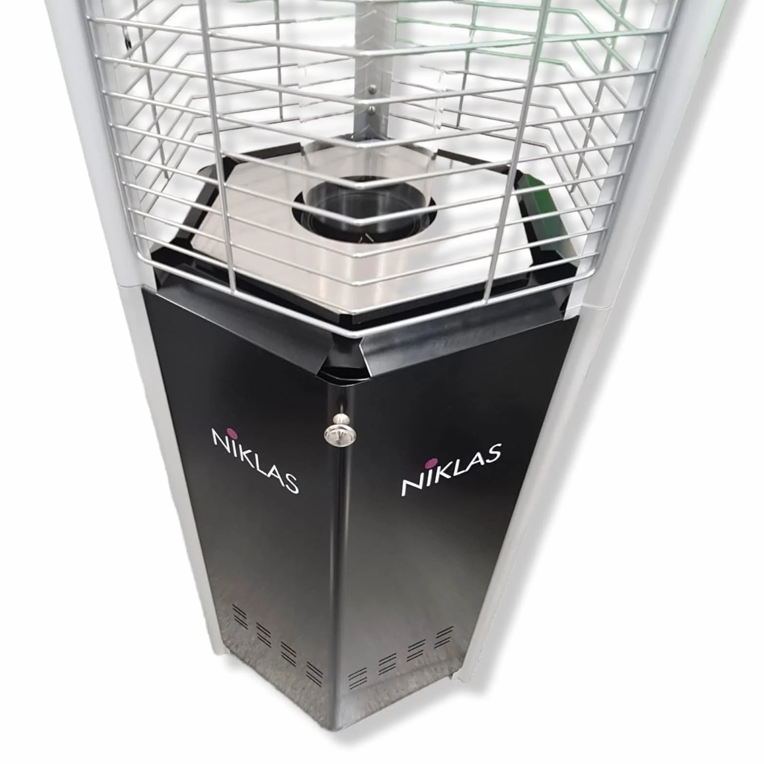XONE Stufa a Piramide Esagonale 12,5kW 195cm Nero