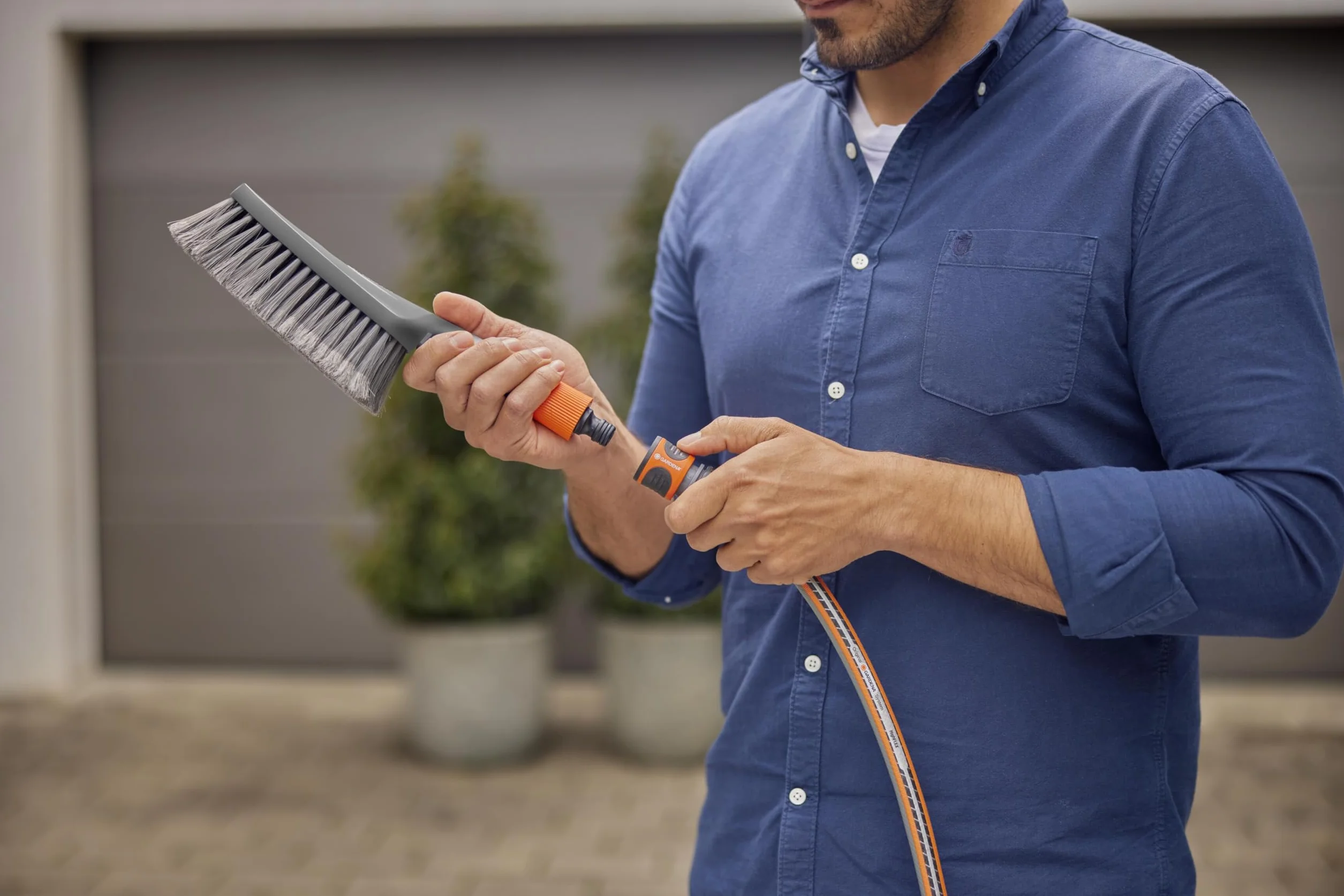 Gardena Cleansystem Set pulizia spazzola manuale S soft regolazione flusso 18860-20