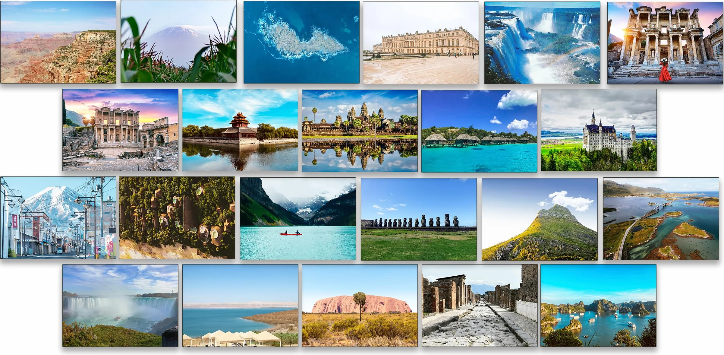 Cartoline Postcrossing – Luoghi Famosi & Punto di Riferimento Iconico (64 Pezzi)