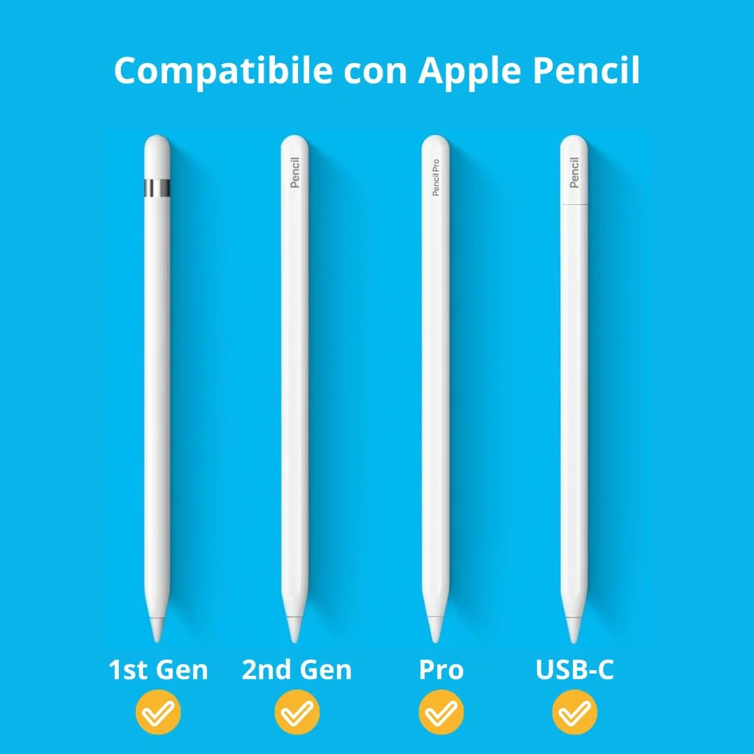 Punte Ricambio Compatibili con Apple Pencil Pro, USB-C, 1ª e 2ª Generazione, Alta Sensibilità e Precisione