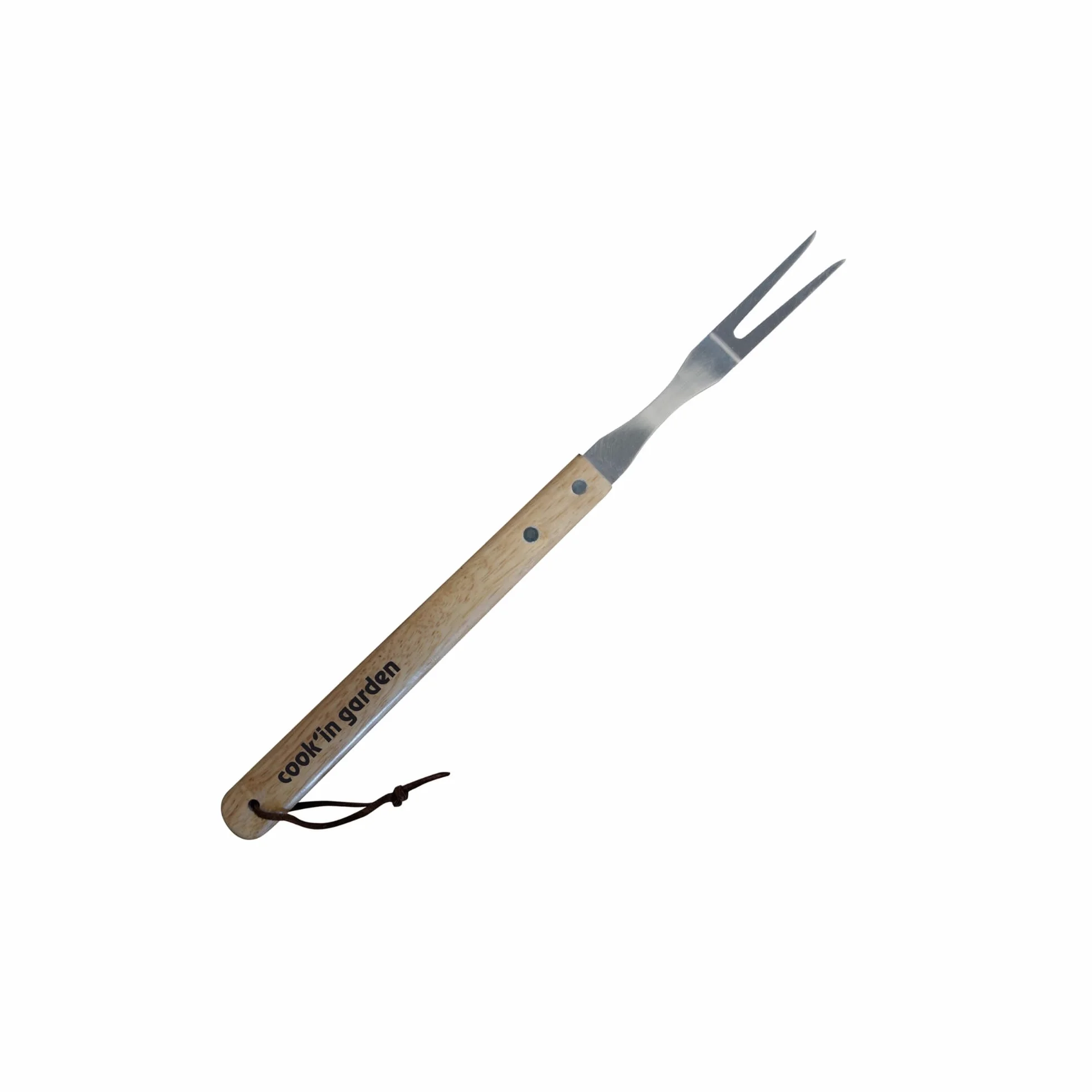 Cook’in Garden - Forchetta Essentiel in Inox con Manico in Legno FSC® 100%, utensile Resistente per Barbecue e plancha, Ideale per Cucina Esterna, Accessorio Durevole per Giardino e terrazza