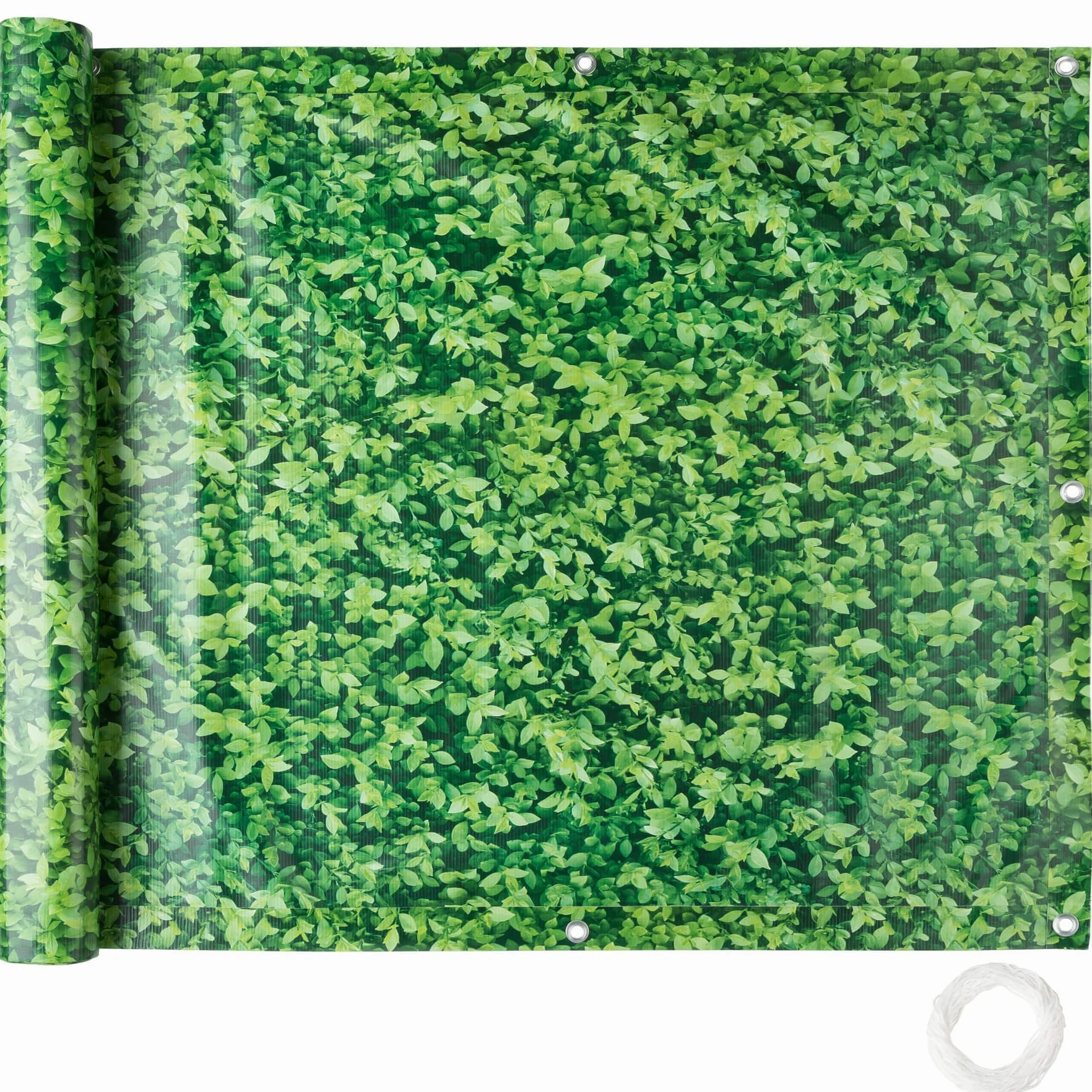 tectake® Rivestimento Schermante Balcone, Telo Frangivista, Ombreggiante con Occhielli Rinforzati, Cordoncino Antistrappo, Resistente alle Intemperie, Idrorepellente - 0,9 x 6 m, Effetto Pietra
