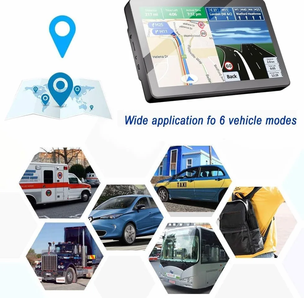 Navigatore Satellitare 9 Pollici Touchscreen 8GB DDR256 POI Avviso Guida Vocale Lane Aggiornamento EU Gratuito a Vita per Auto e Camion