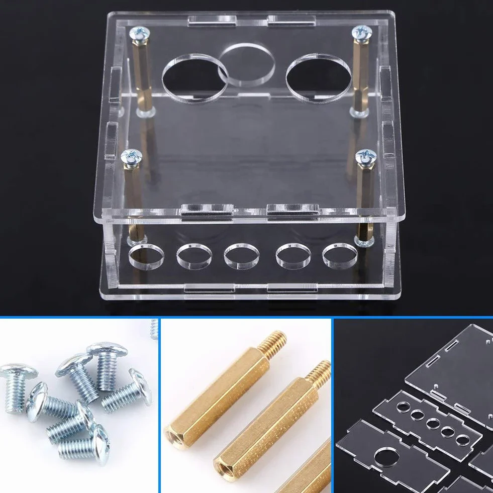 Preamplificatore valvolare 6J1 Custodia acrilica Kit valigetta con distanziatori e viti