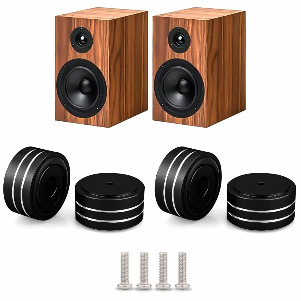 Tertullus 4 piedini per altoparlanti HiFi 40 mm × 20 mm alluminio M4 nero