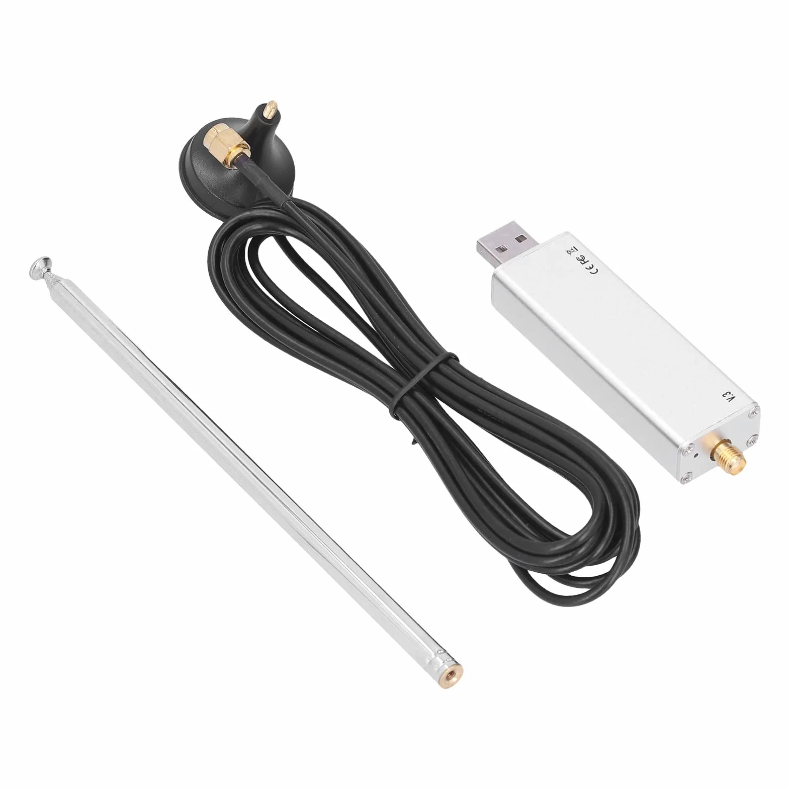 Ricevitore Radio Rtl-Sdr V3, Kit SDR con Base Antenna, Banda Completa per Aviazione e Radioastronomia