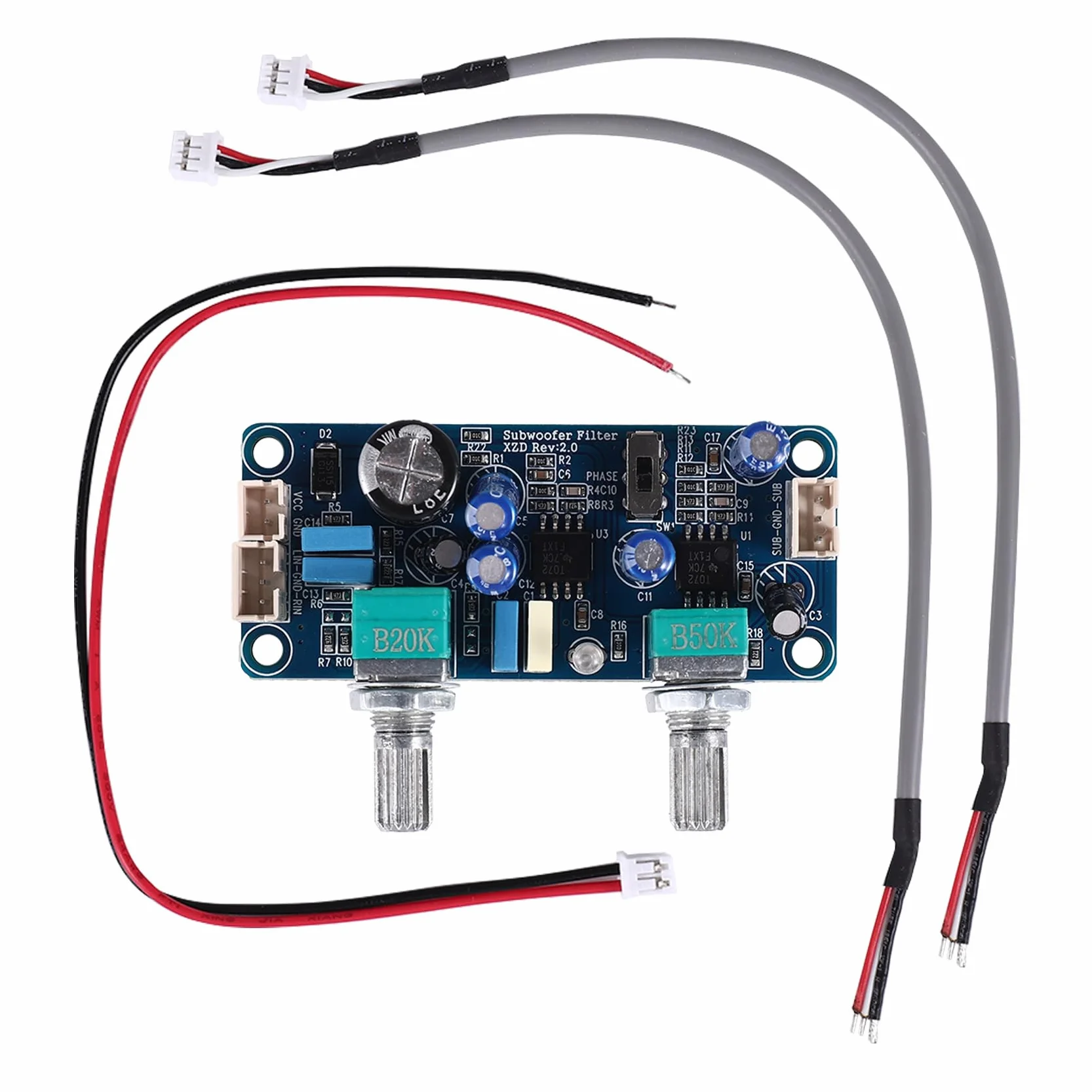 Preamplificatore Subwoofer Filtro Passa Basso Scheda Amplificatore DC 9-32 V Regolazione Volume